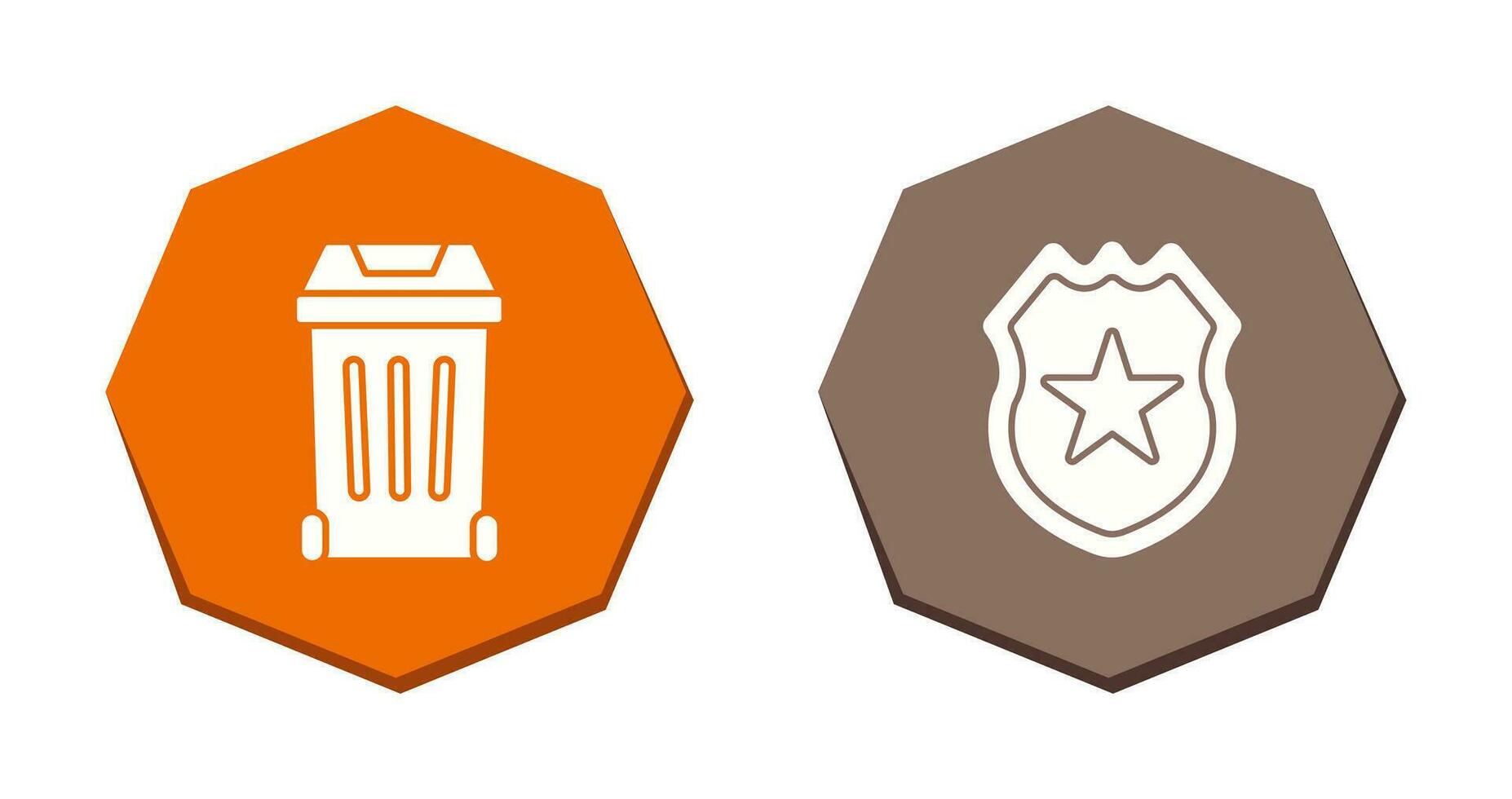 Gargage and Shield Icon vector