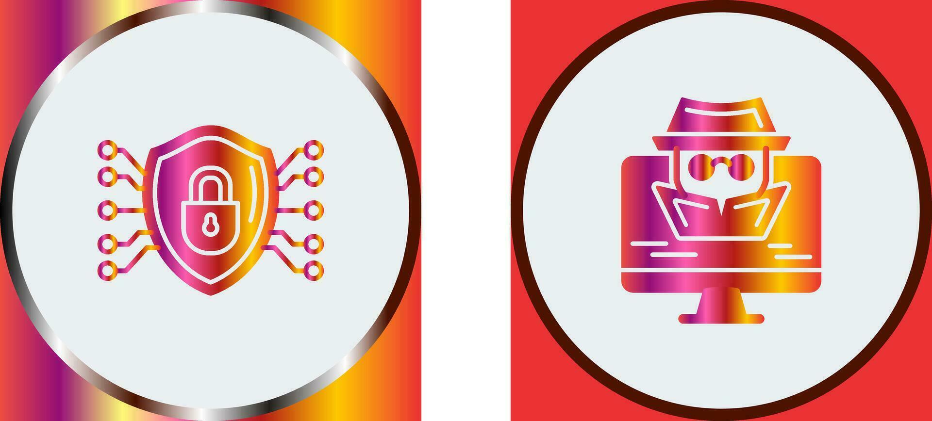 Protection and Spyware Icon vector