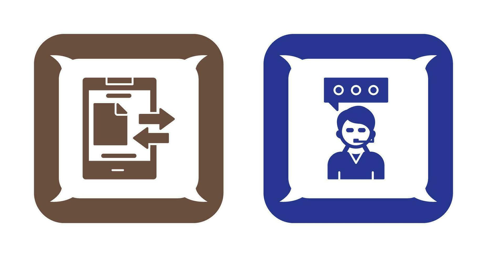 Data Transfer and Client Service Icon vector