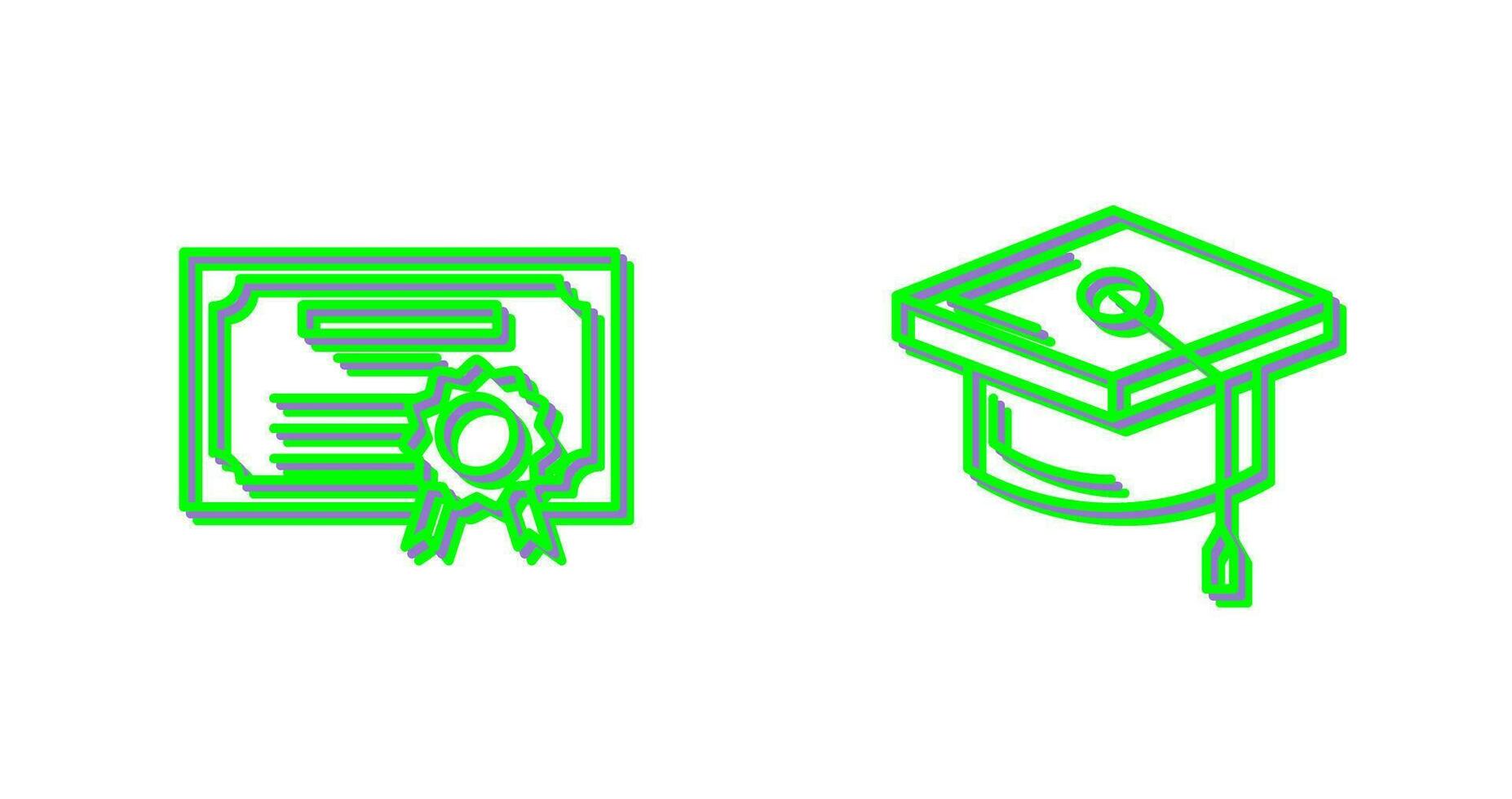 Diploma and Cap Icon vector