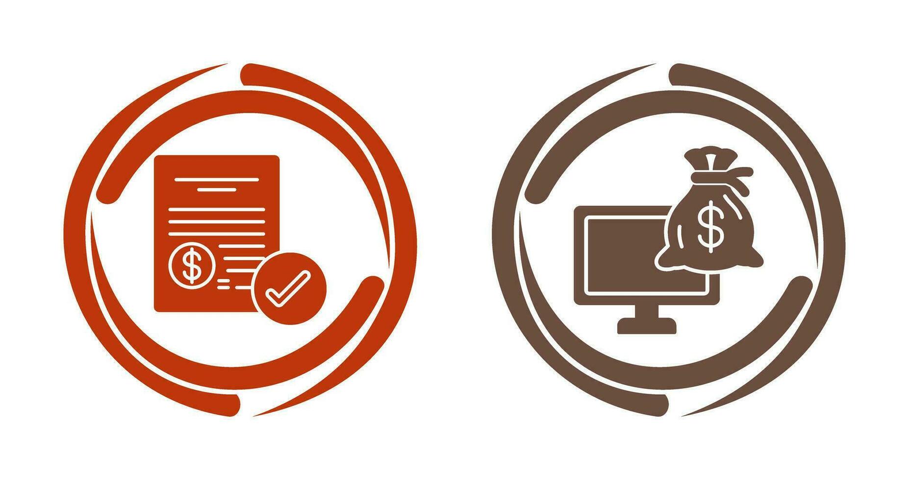 Paid and Online Loan Icon vector