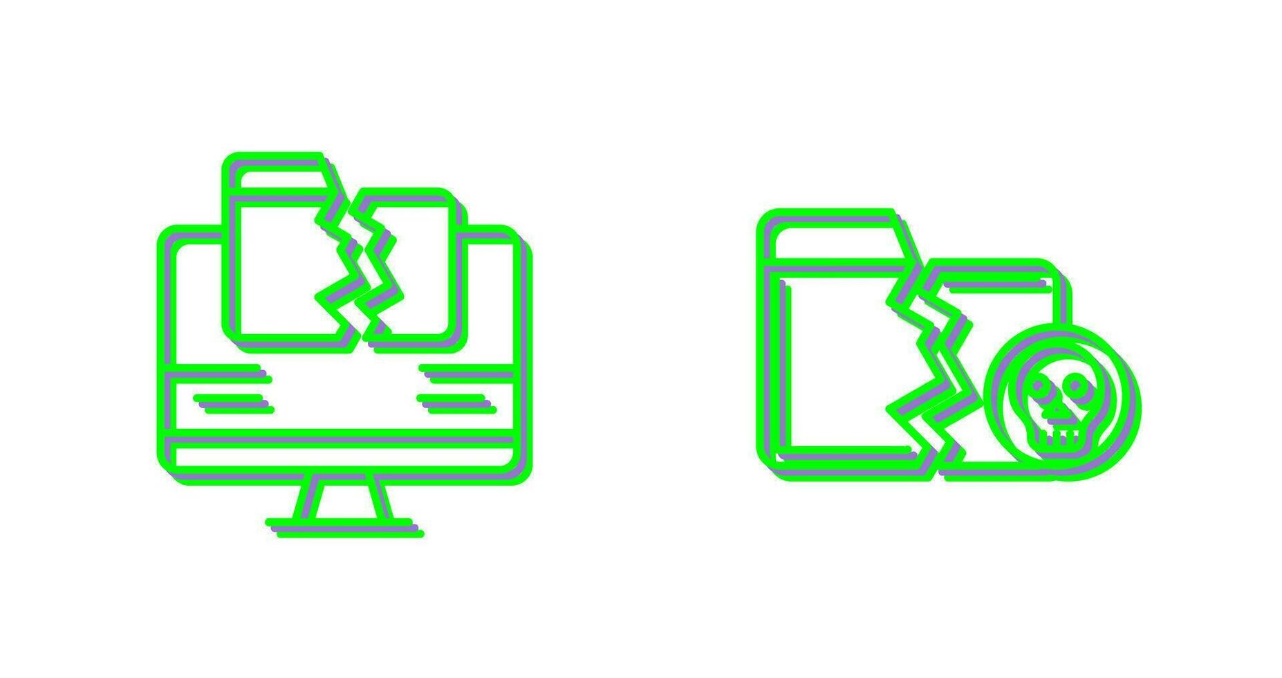 Data Loss and Infected Icon vector