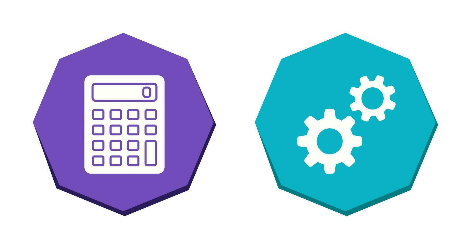 Calculator and Setting Icon vector