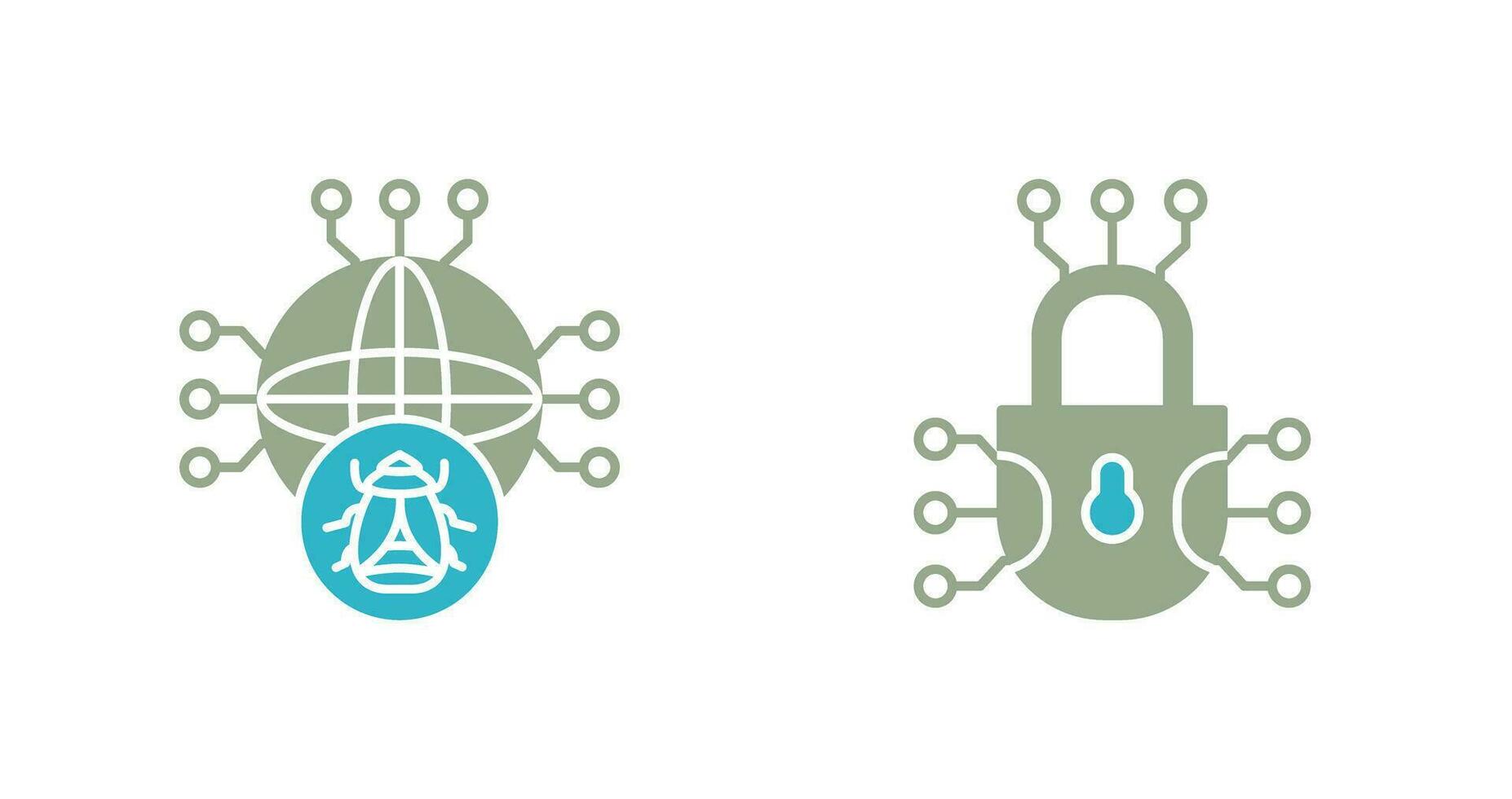 Global Malware and Cyber defence Icon vector