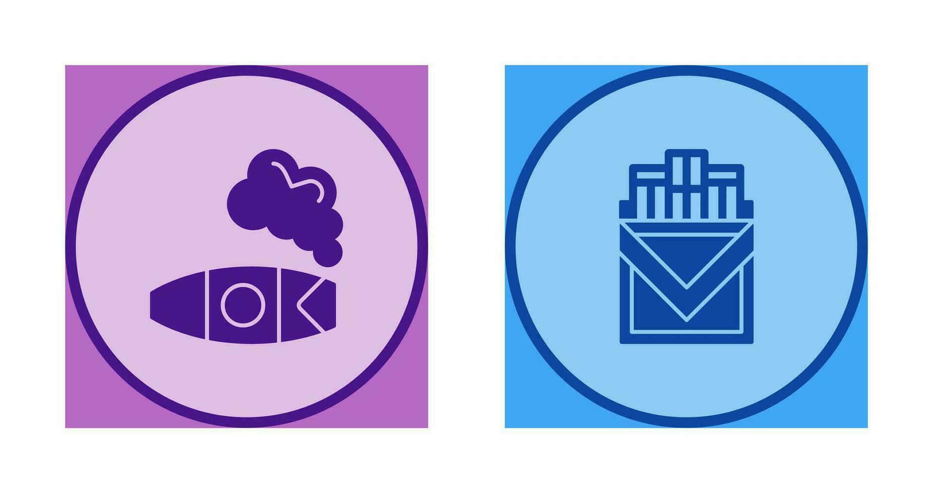 Cigar and Cigarette Pack Icon vector