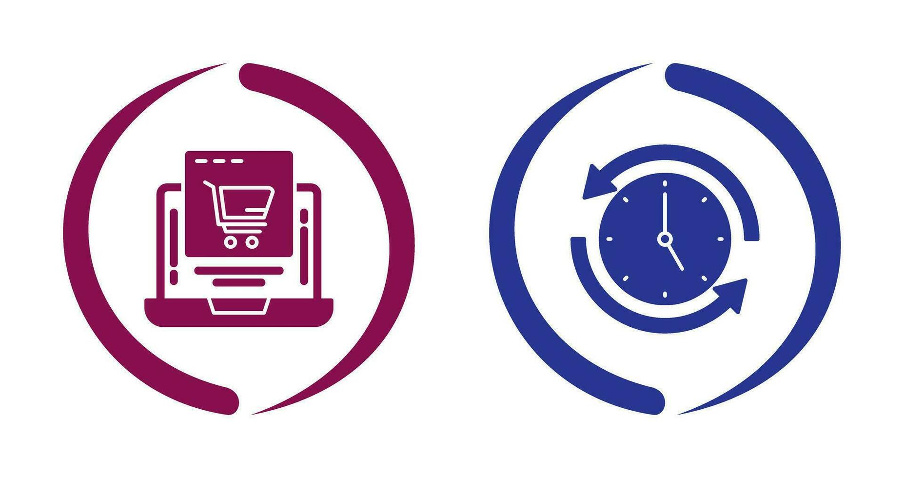 Add to Cart and Run time Icon vector