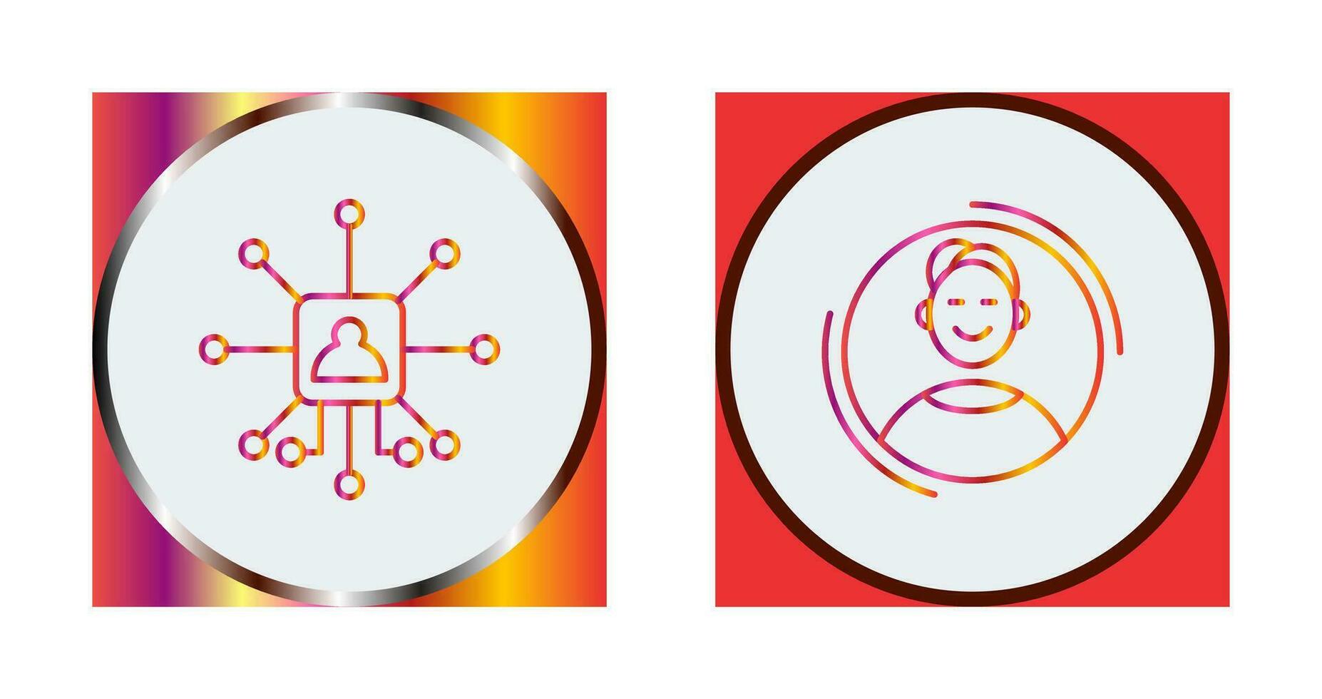 Networking and User Icon vector