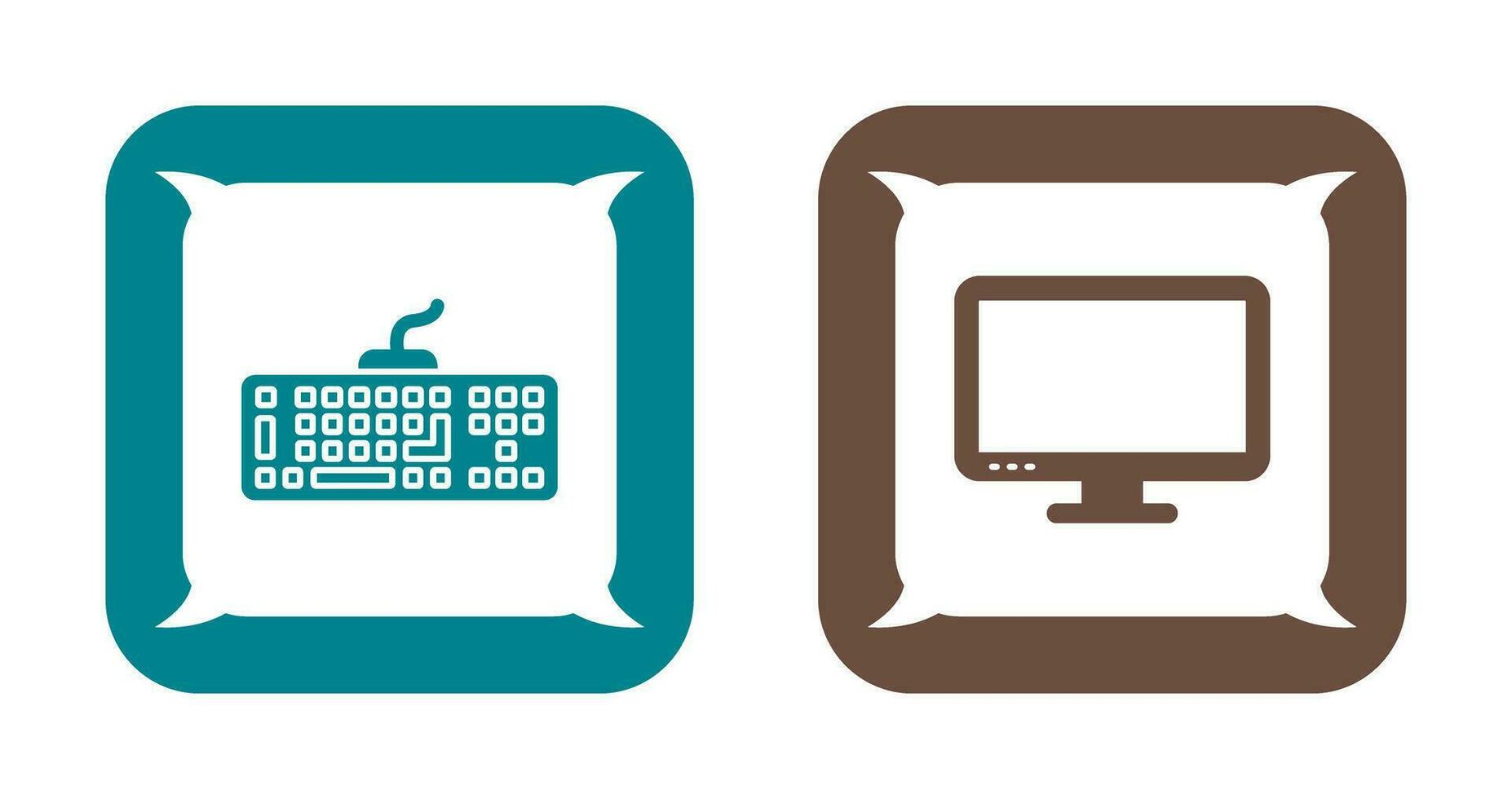 Keyboard and LCD Icon vector