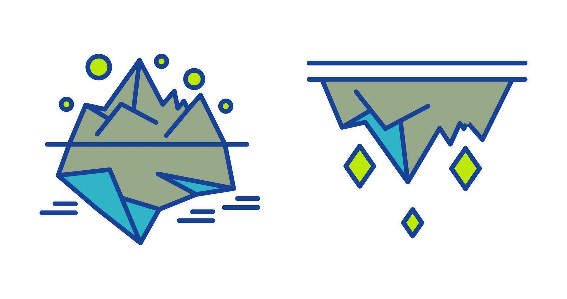 Iceberg and Icicle Icon vector