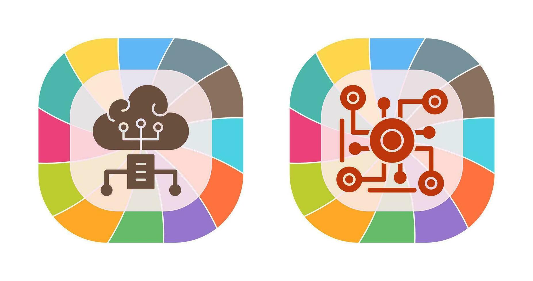 Cloud Computing and Connection Icon vector