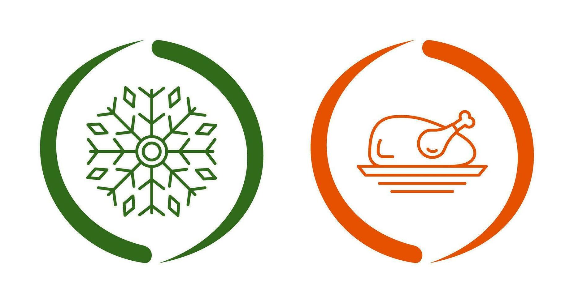 Ice and Chicken Icon vector