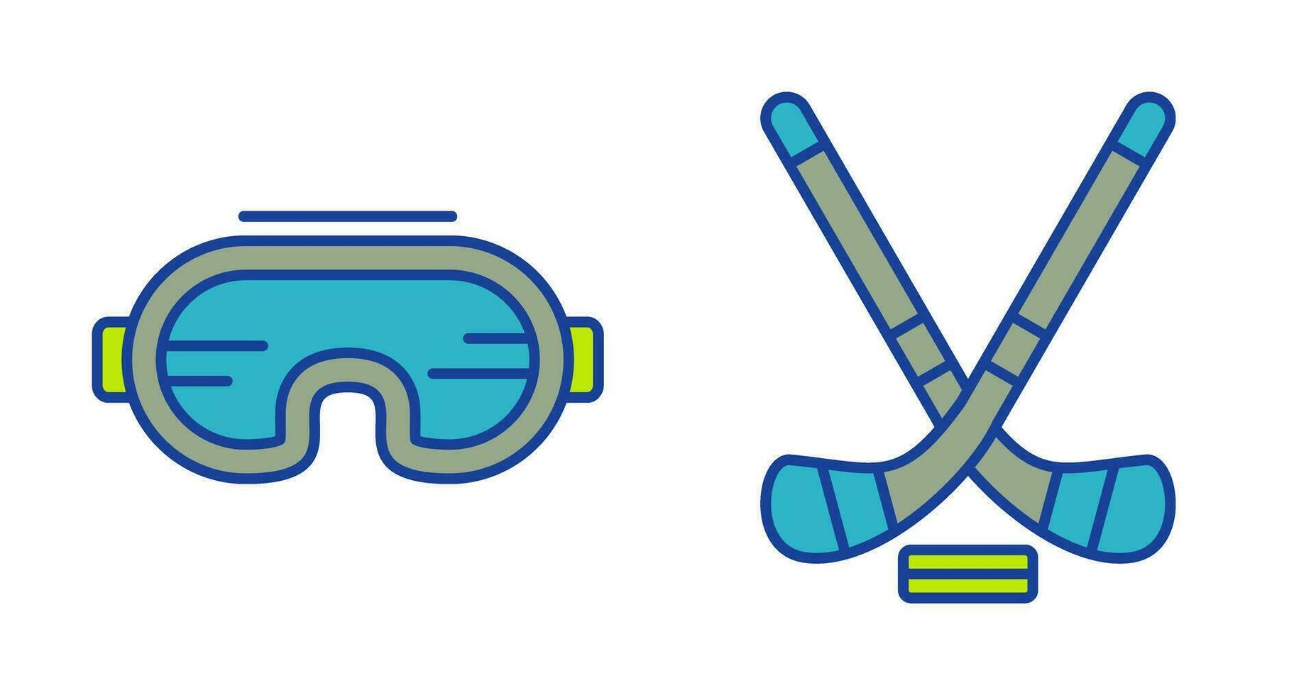 Goggle and Ice Hockey Icon vector