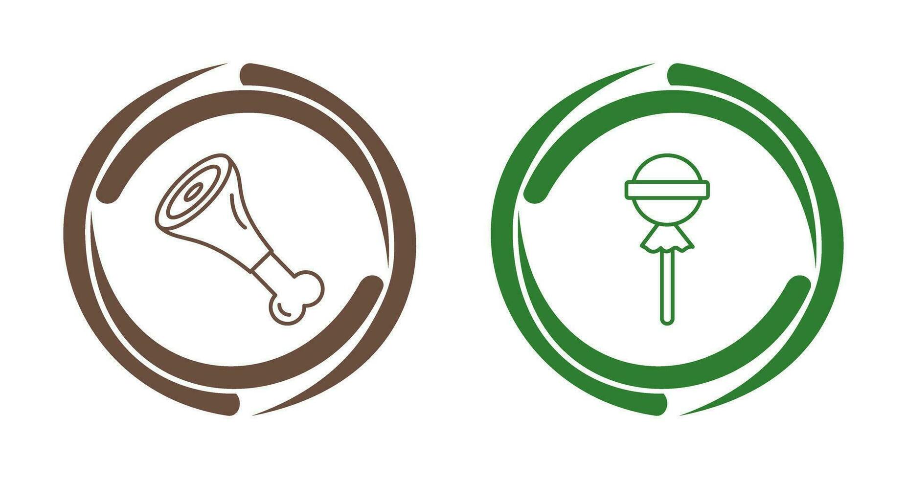 Meat and Candy Icon vector