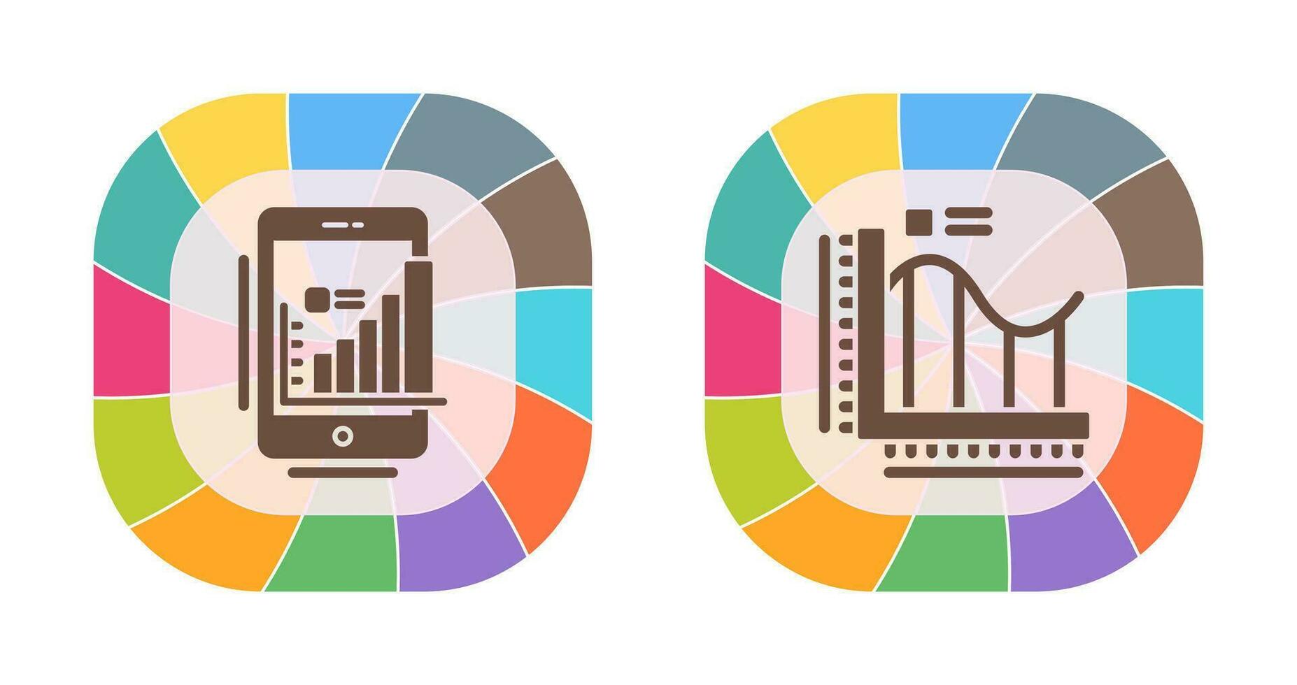 Mobile and Bar Chart Icon vector