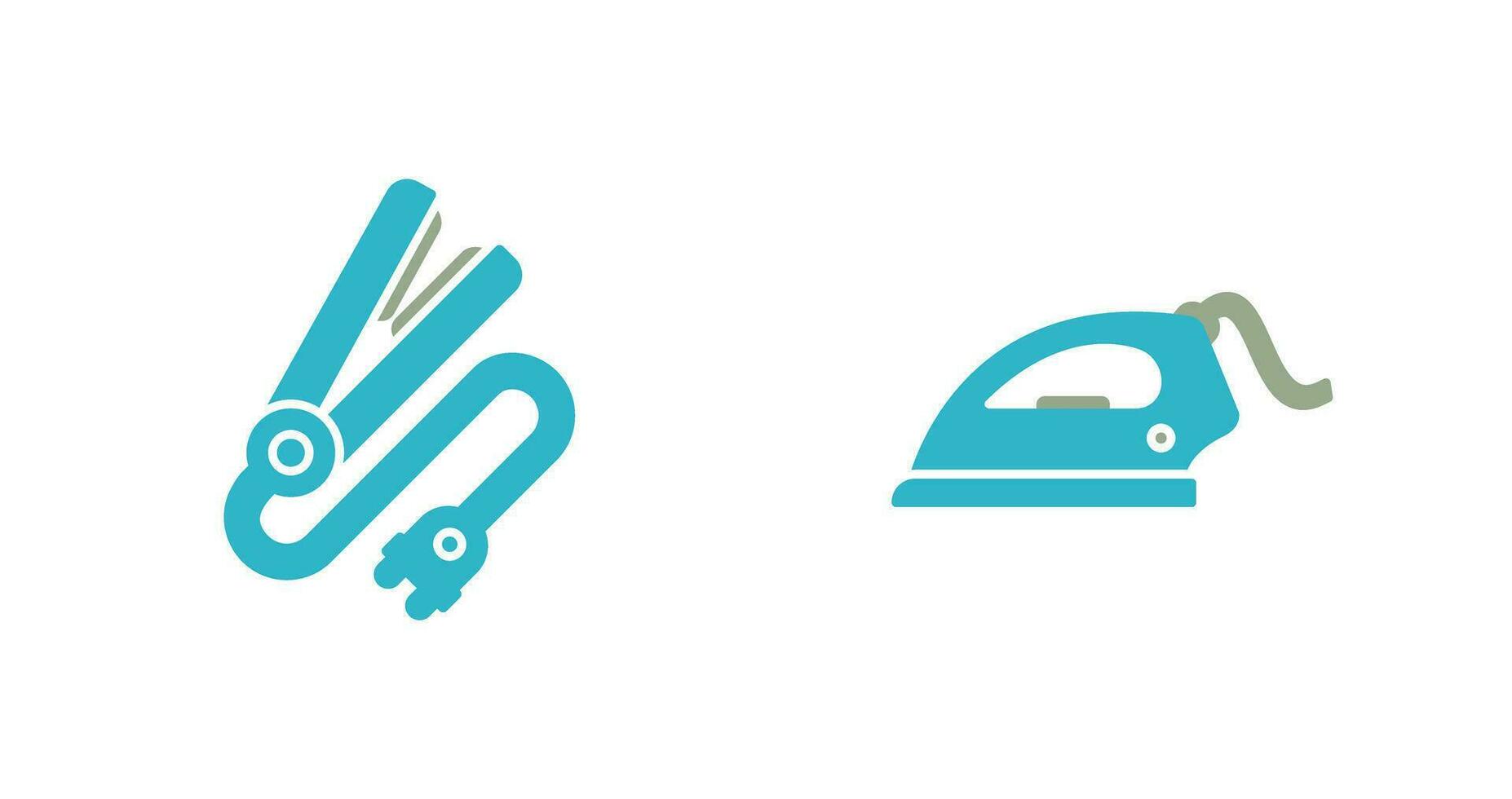 Hair iron and Laundry Icon vector