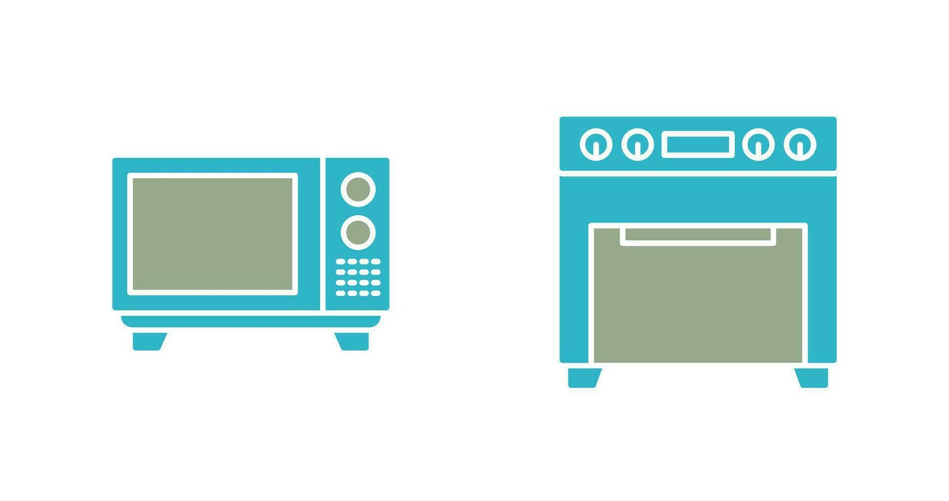 Microwave and Oven Icon vector