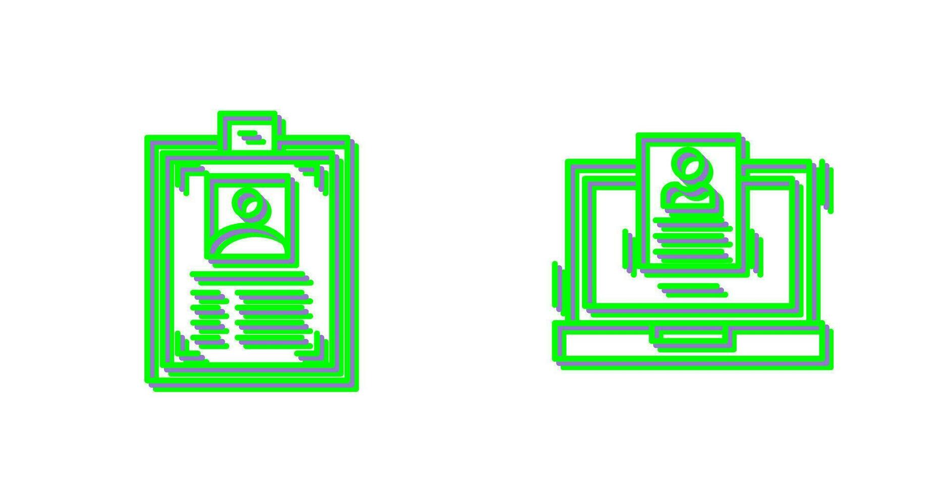 User and ID Card Icon vector