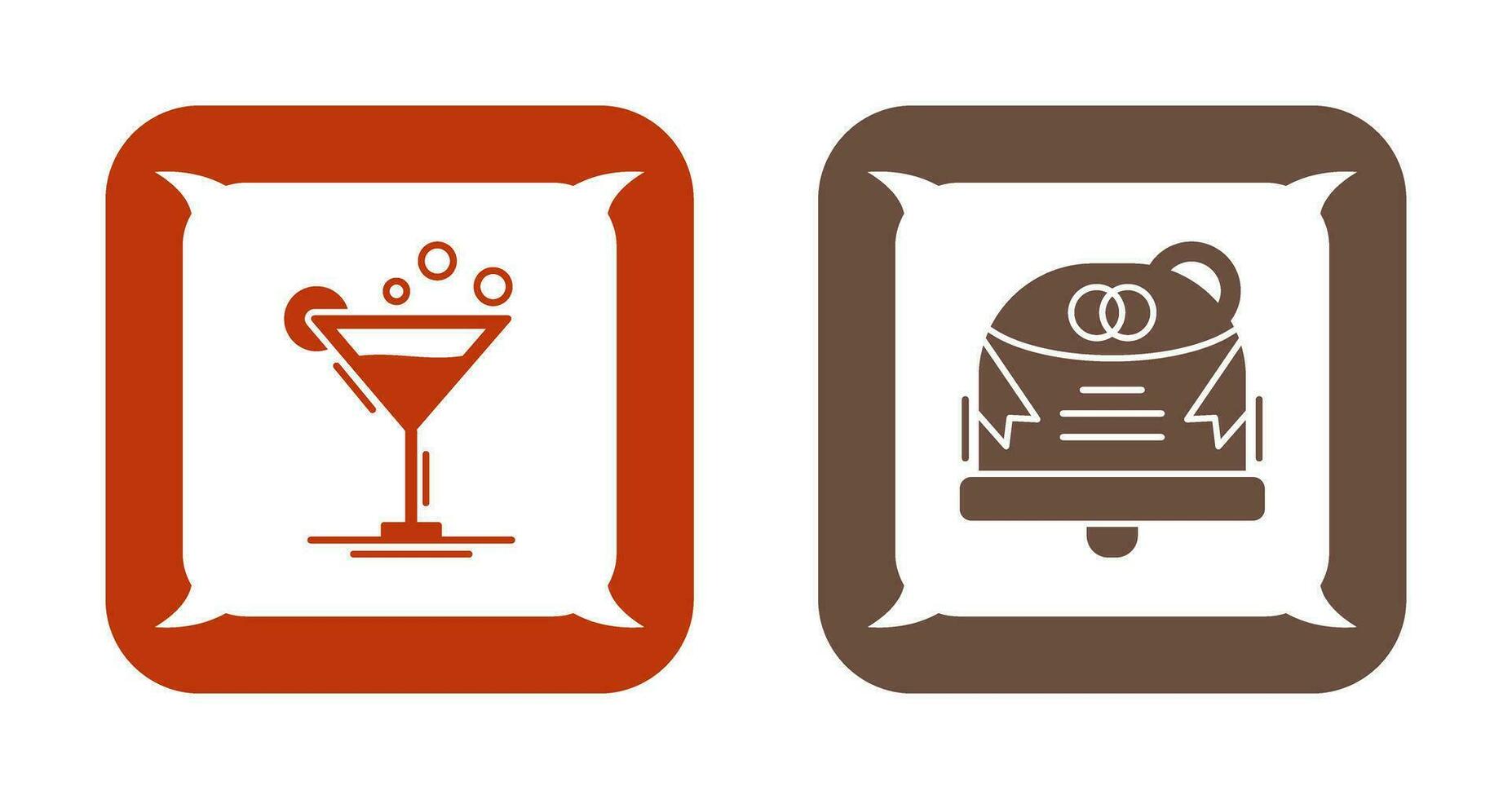Coktail and Wedding Icon vector