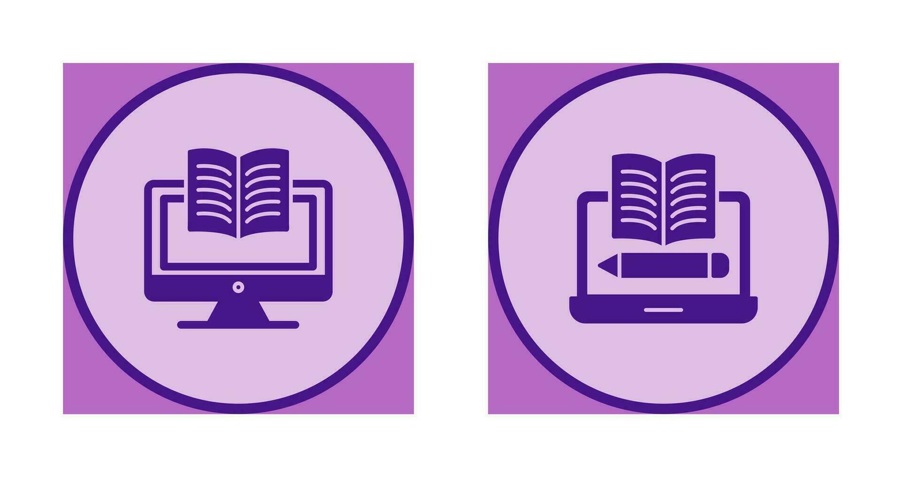 Digital Learning and Written Icon vector