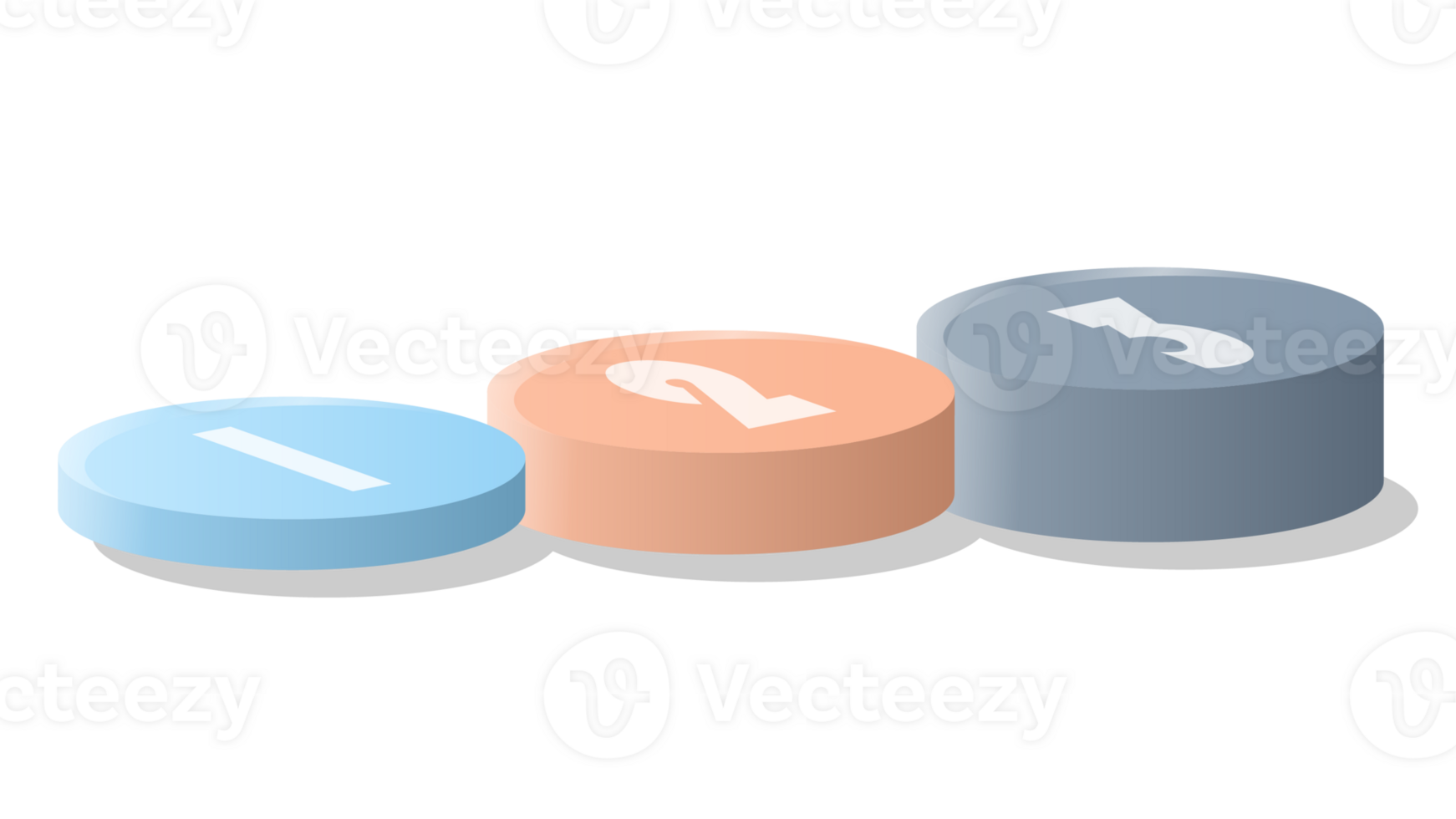 Bar chart circle 3d, Infographics elements diagram with 3 steps. png