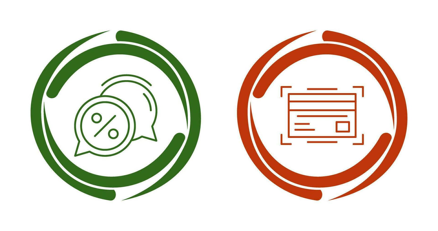 Discount Offer and Credit Card Icon vector