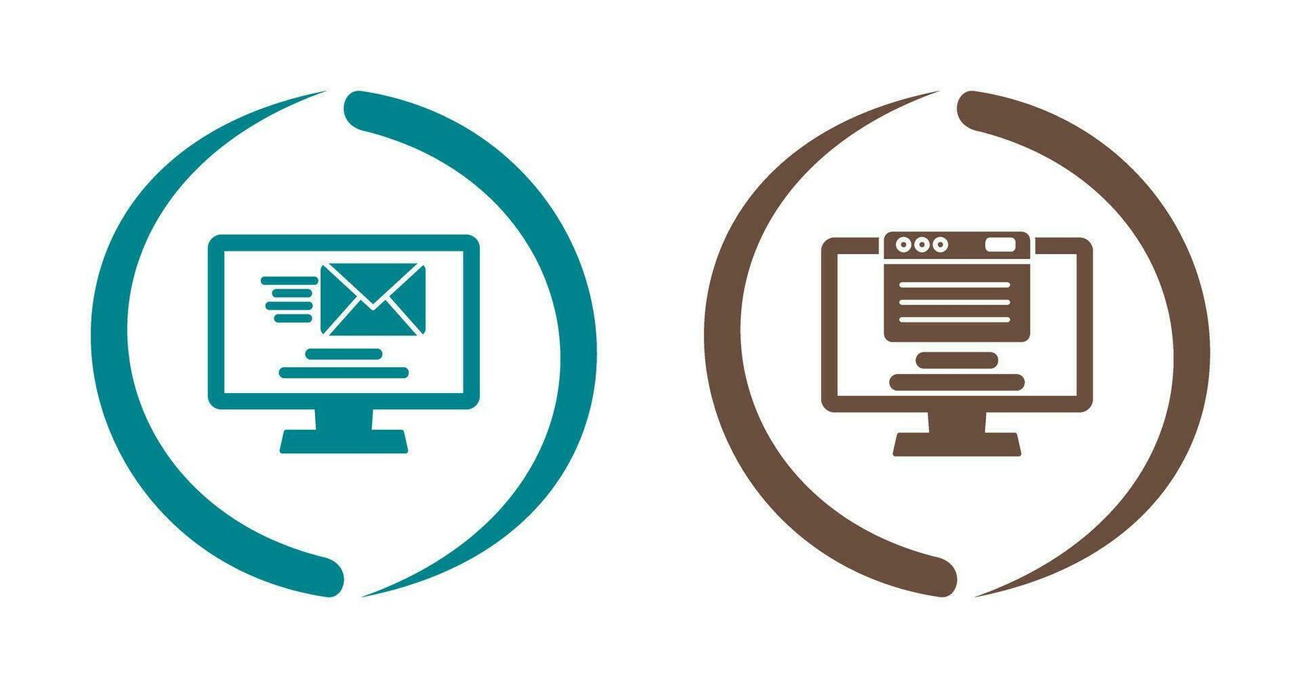 Mail and Web Icon vector