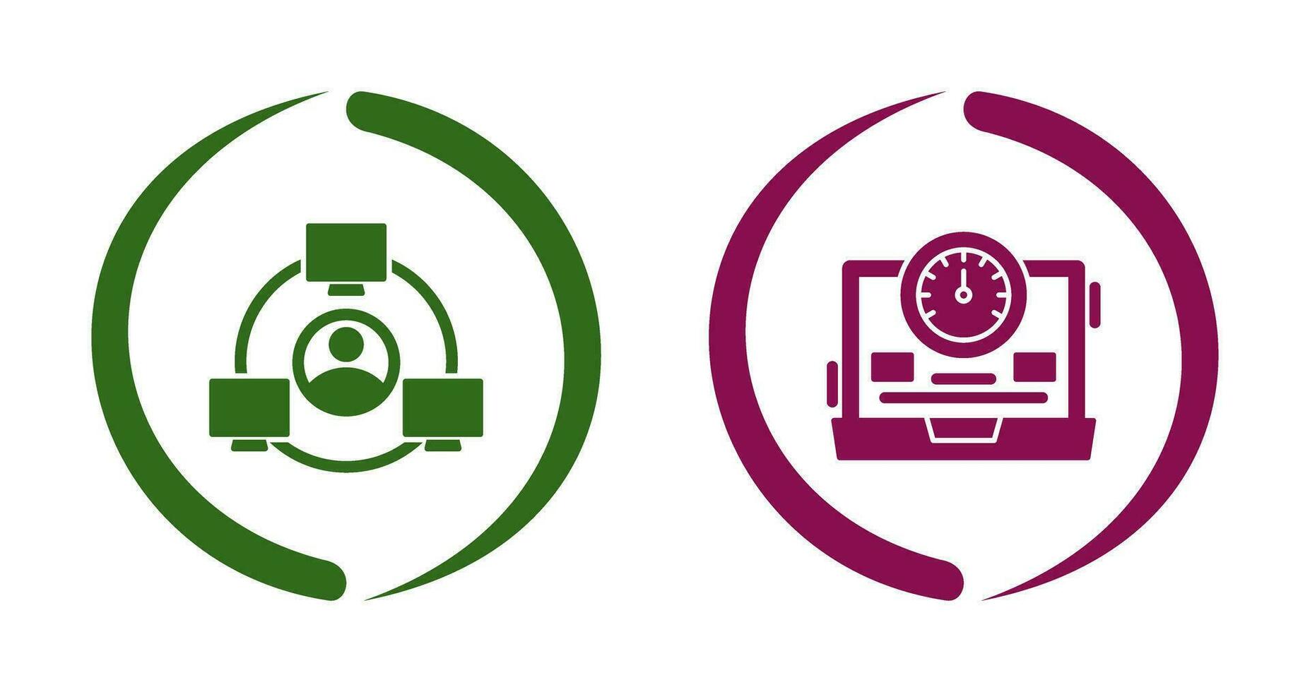 Network and Speedometer Icon vector