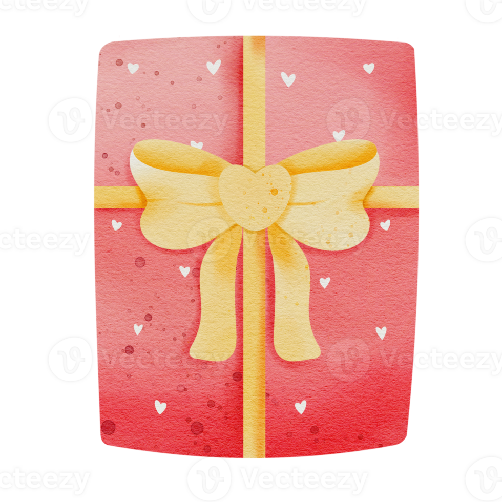 Gift box watercolor style png