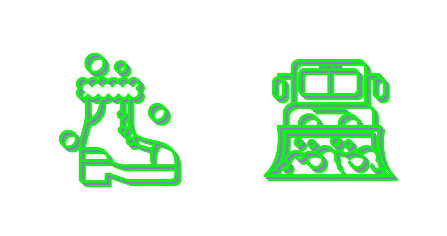 Snowshoes and Truck Icon vector