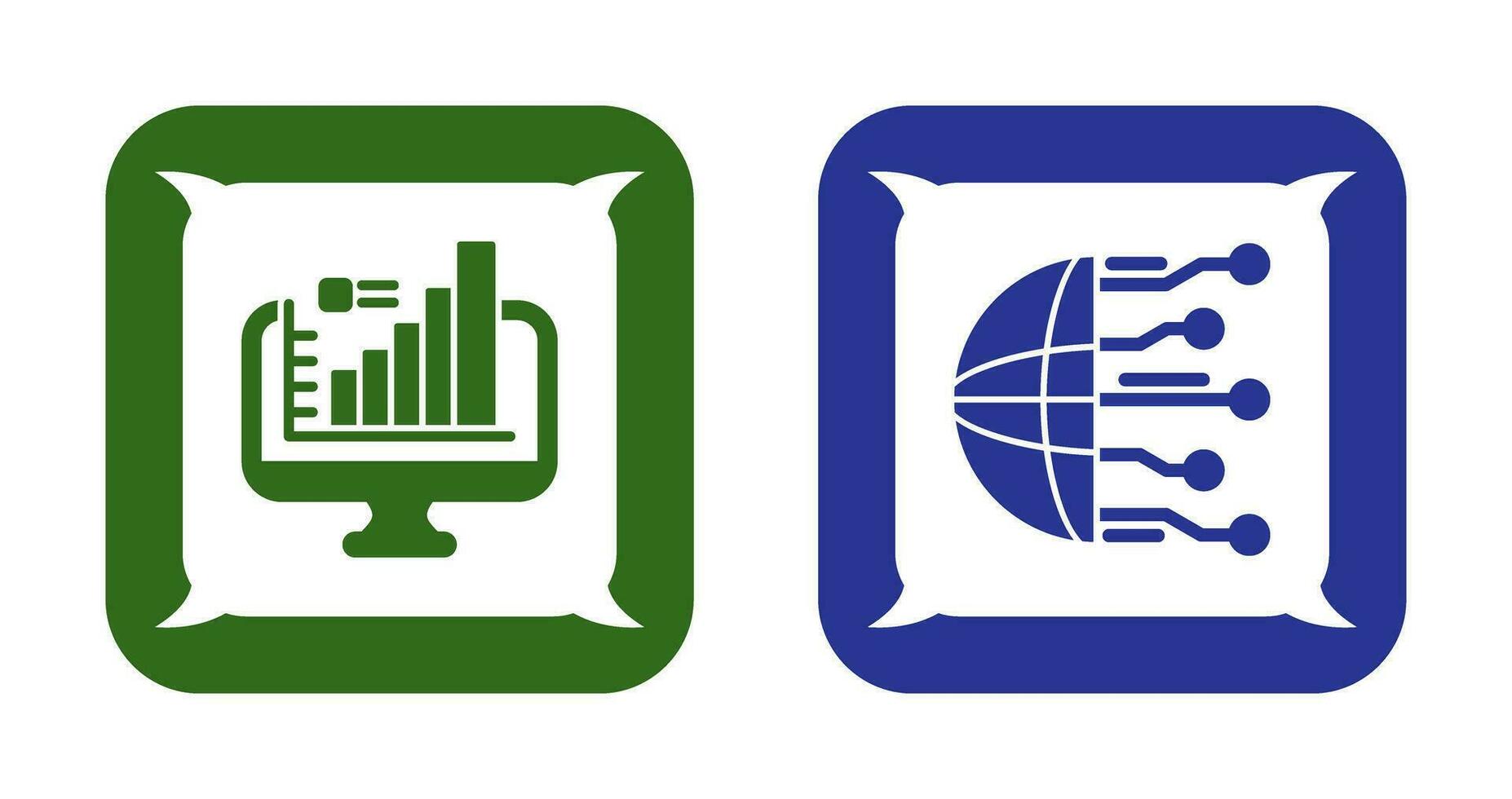 Monitor and Network Icon vector