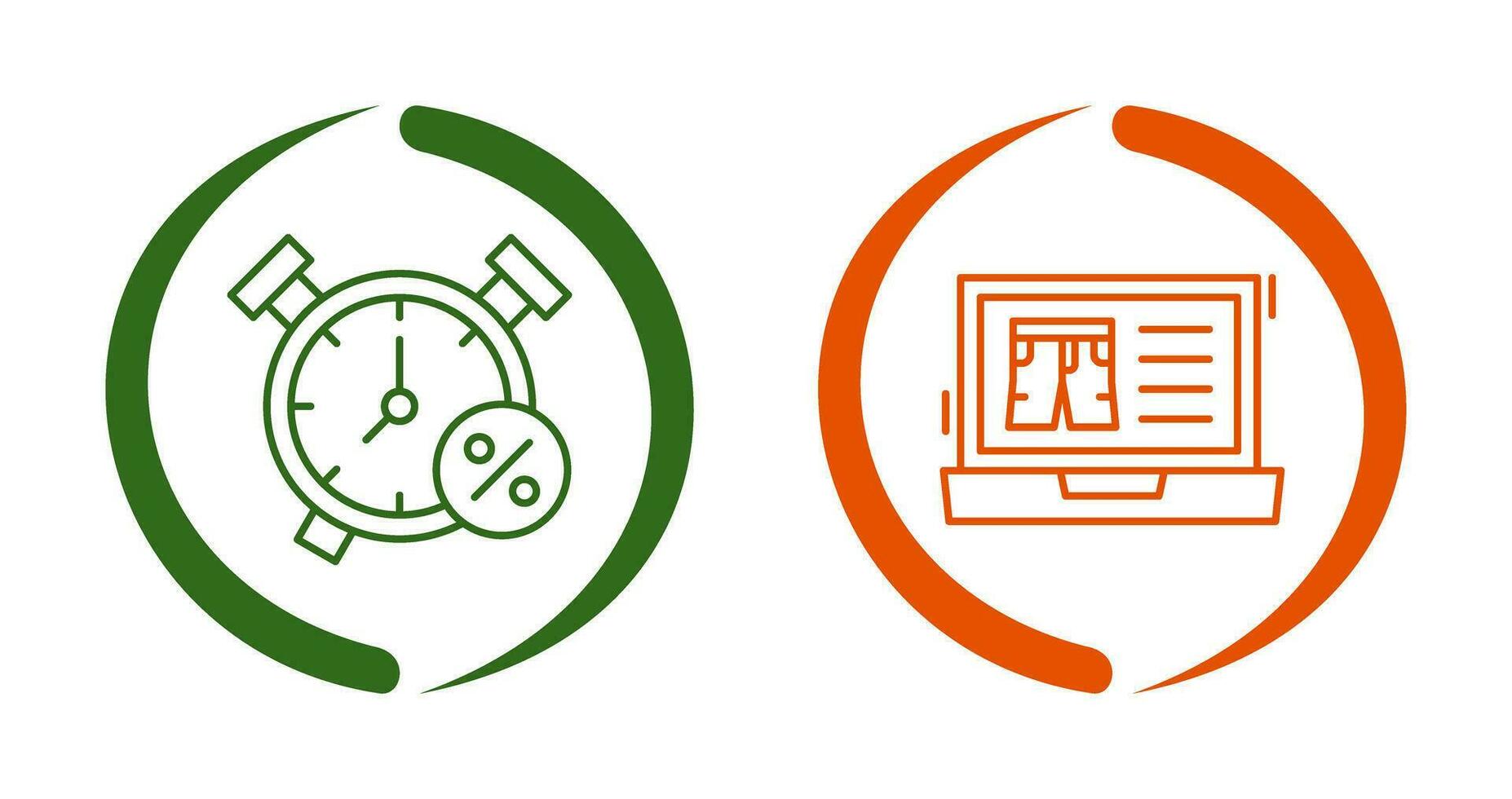 Alarm Clock and Search Icon vector