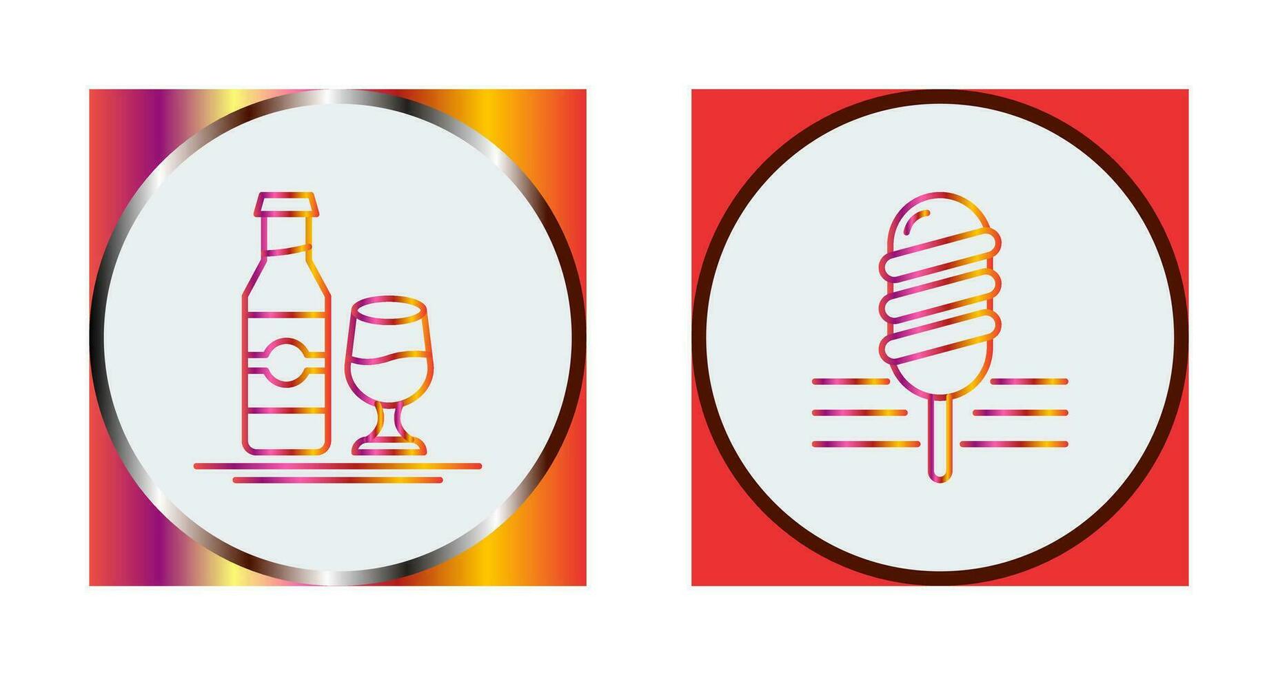 Soft Drink and Popsicle Icon vector