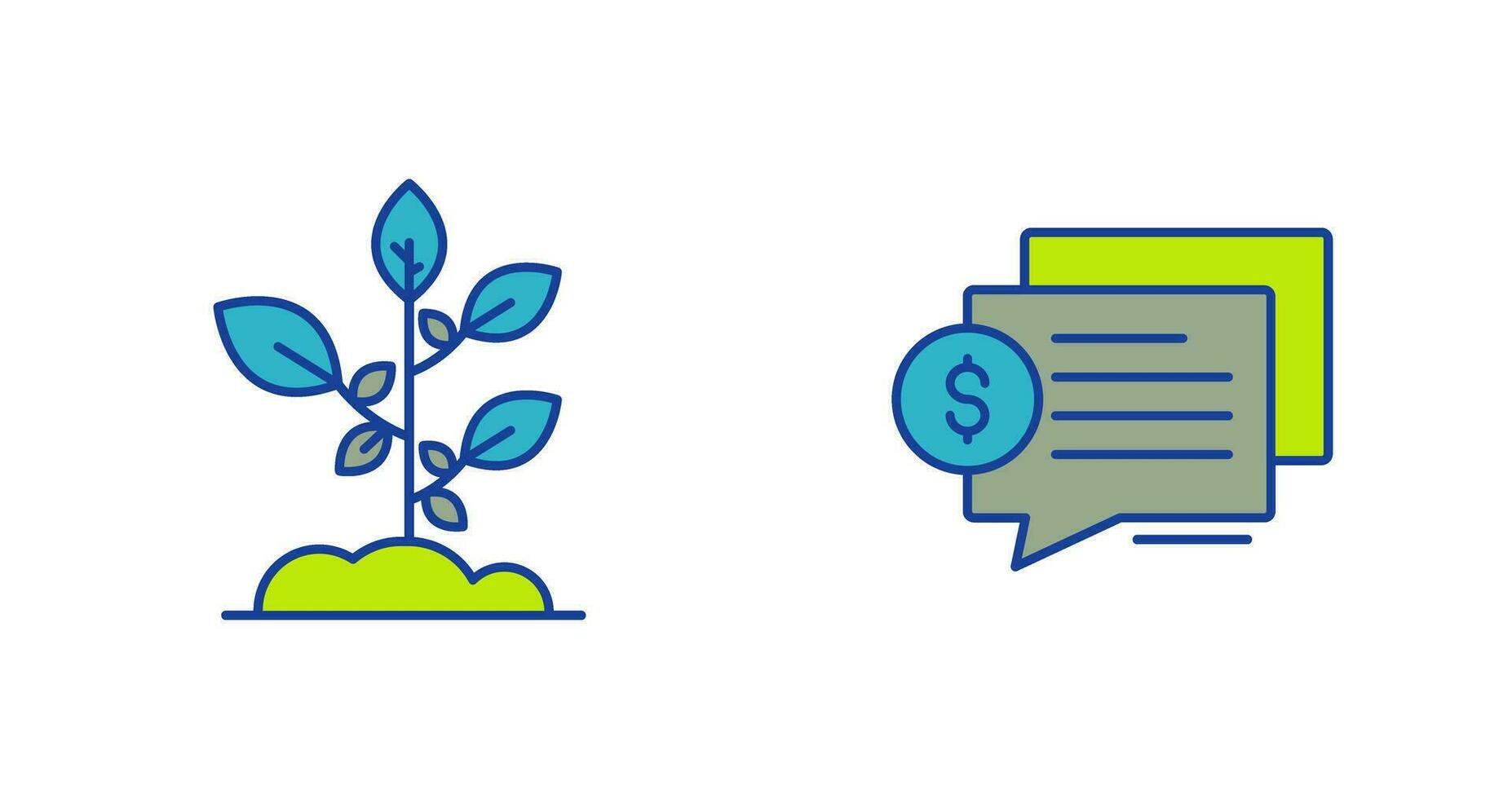 Dialog and Sprout Icon vector