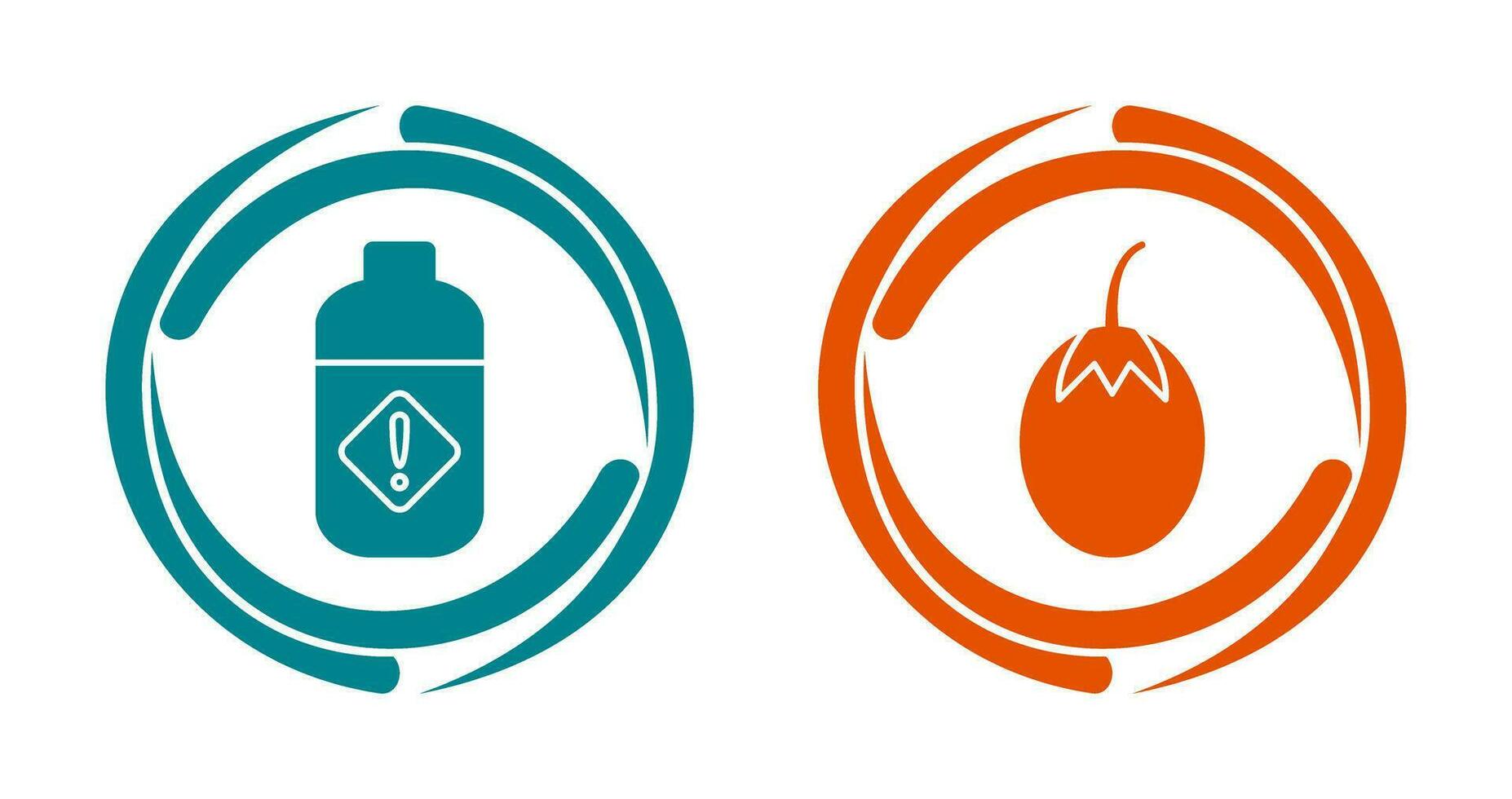 Vegetable plant and Pesticide Icon vector