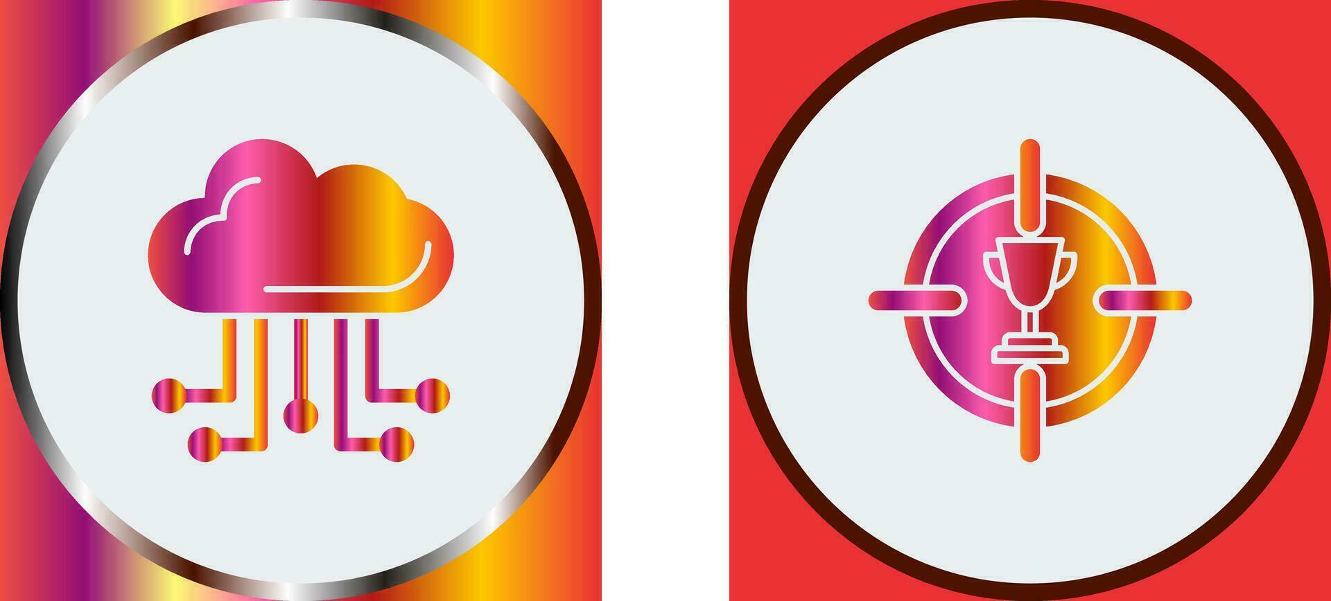Cloud Computing and Target Icon vector