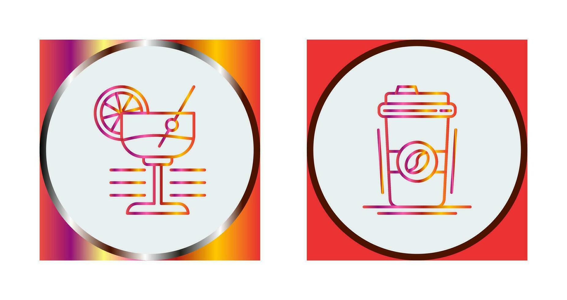 Martini and Coffee Cup Icon vector