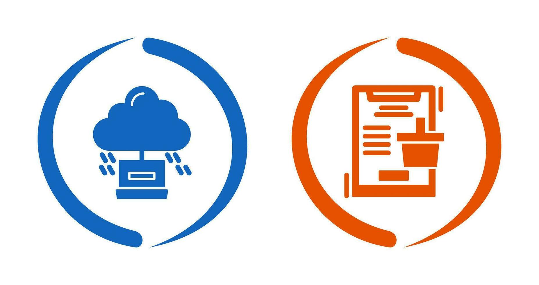 Cloud Computing and Online Shopping  Icon vector