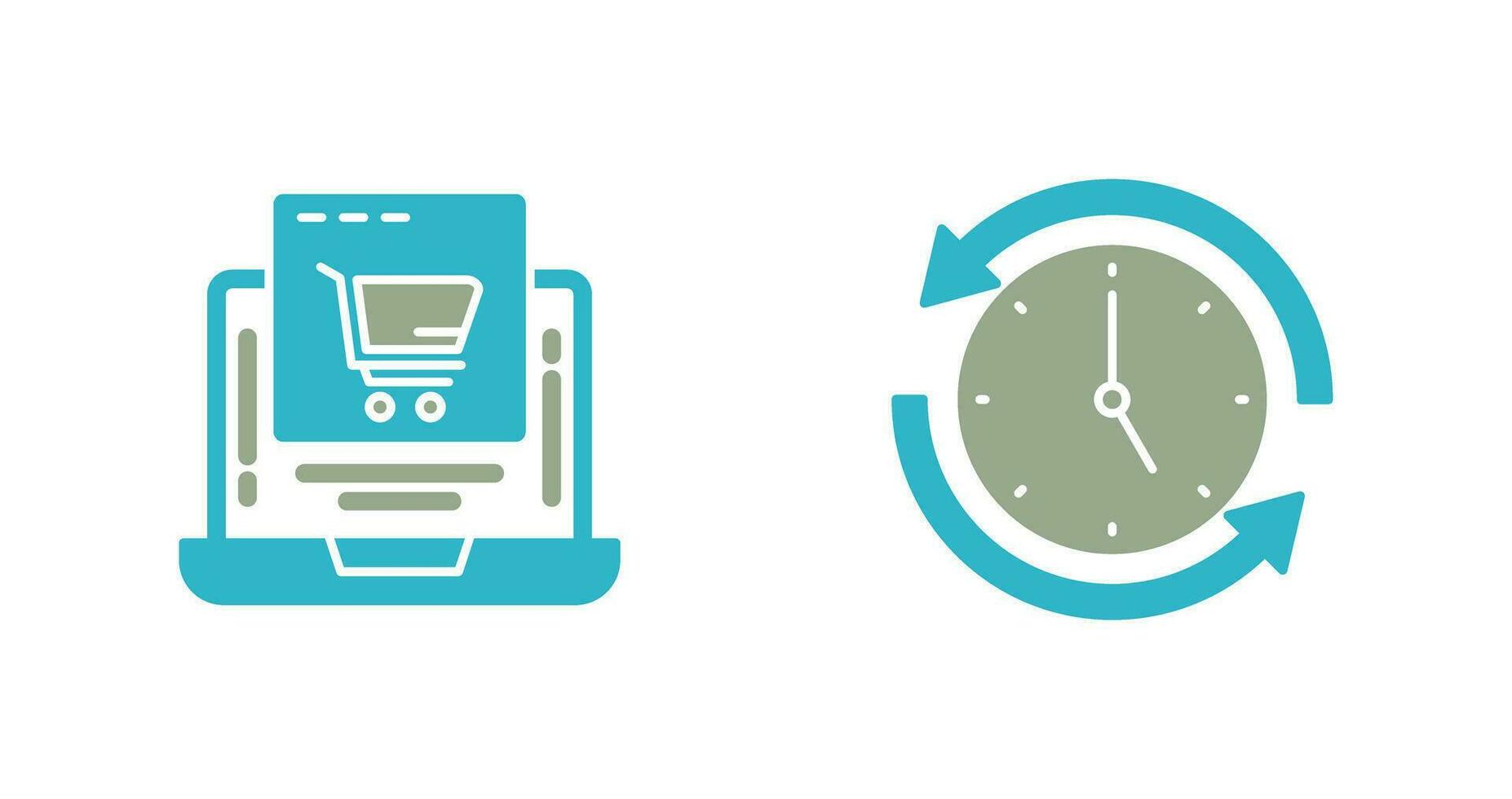 Add to Cart and Run time Icon vector