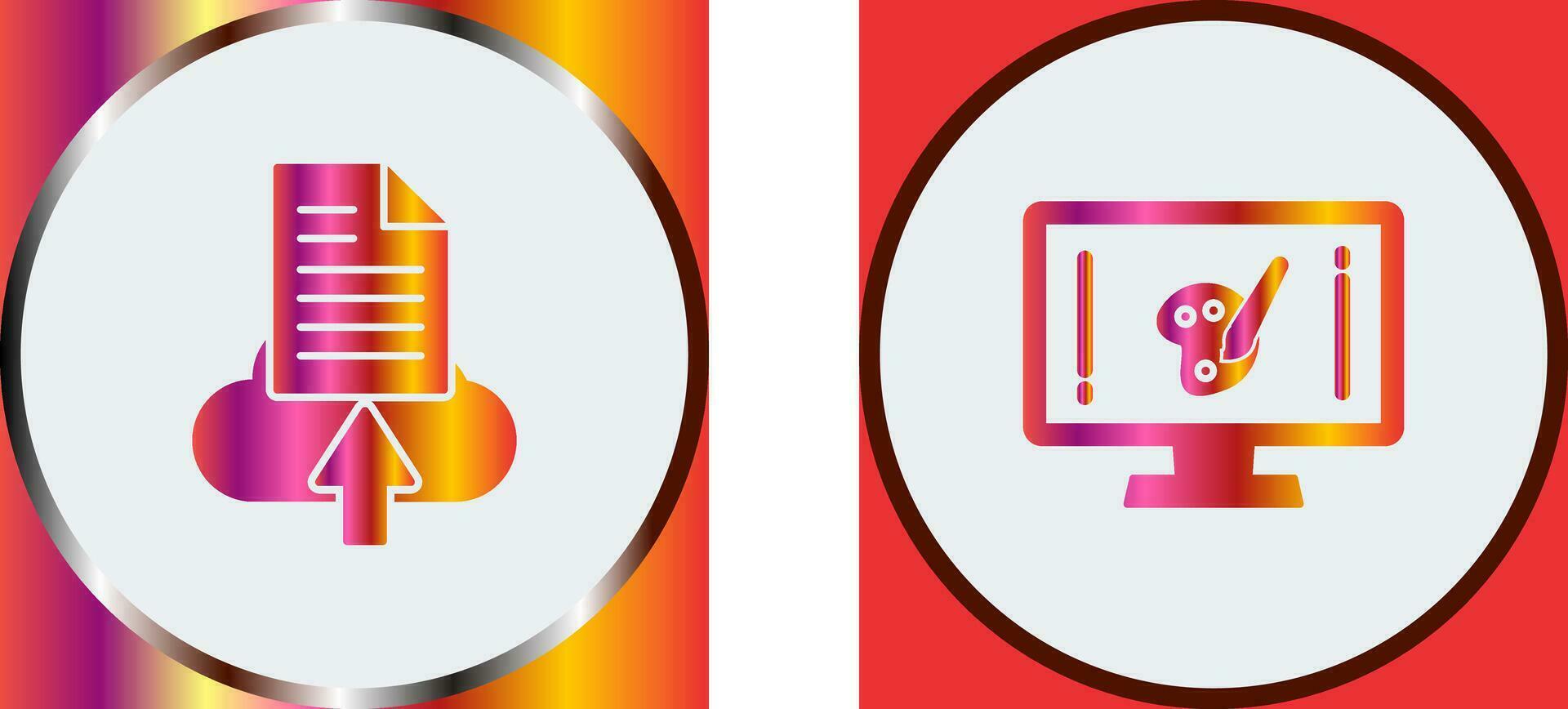 File Upload and Art Icon vector