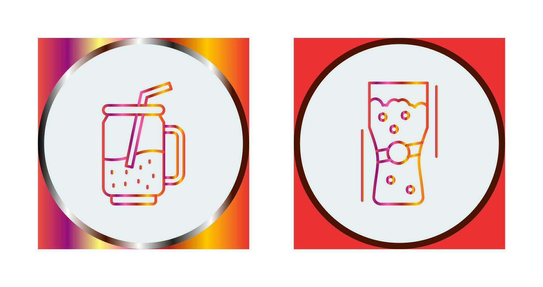 Cocktail and Pint Of Beer Icon vector