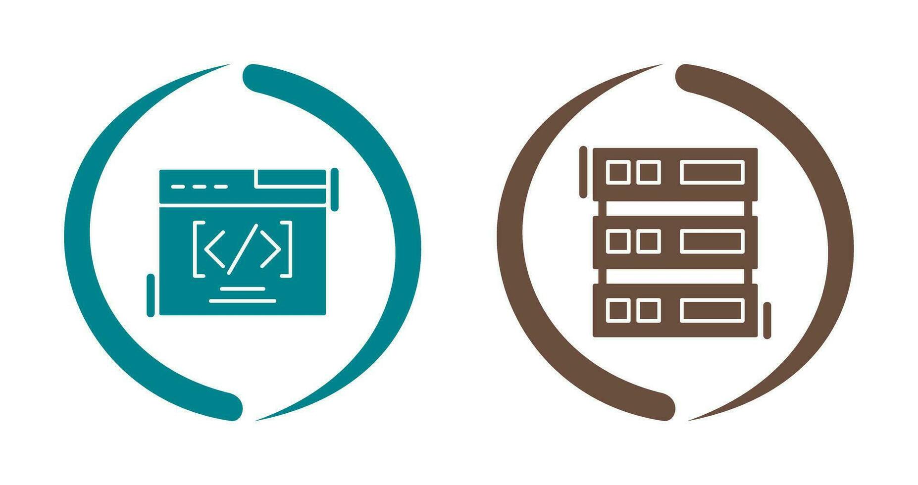 Web Coding ND Server Icon vector