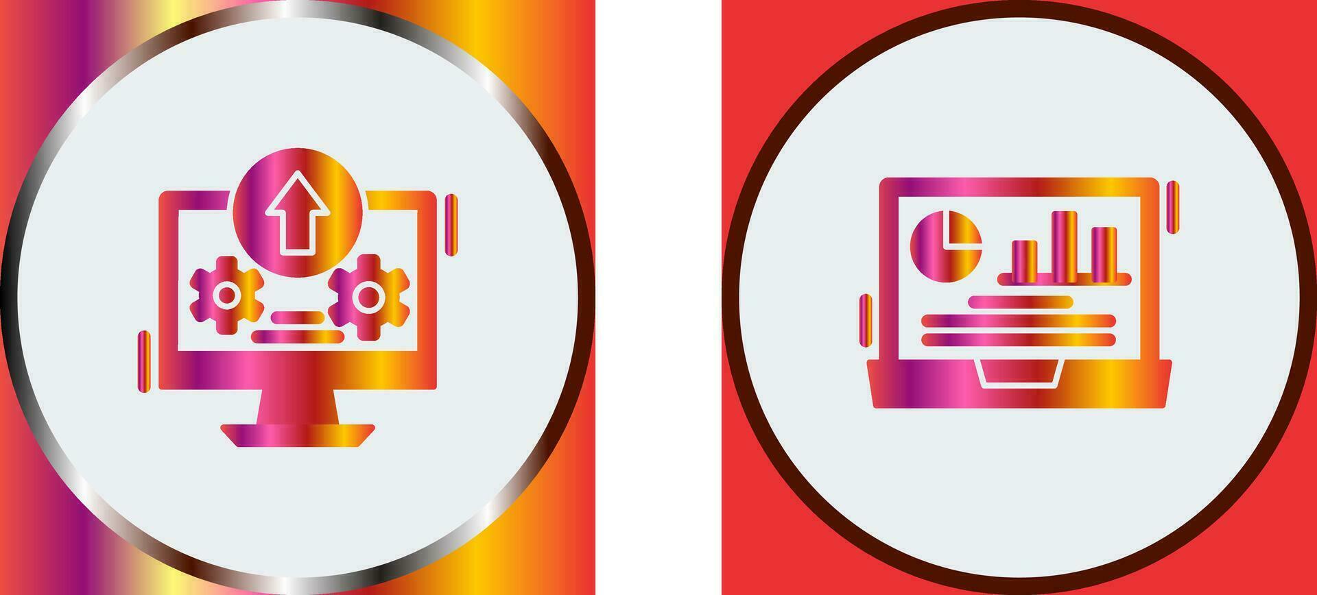 Upload and Dashboard Icon vector