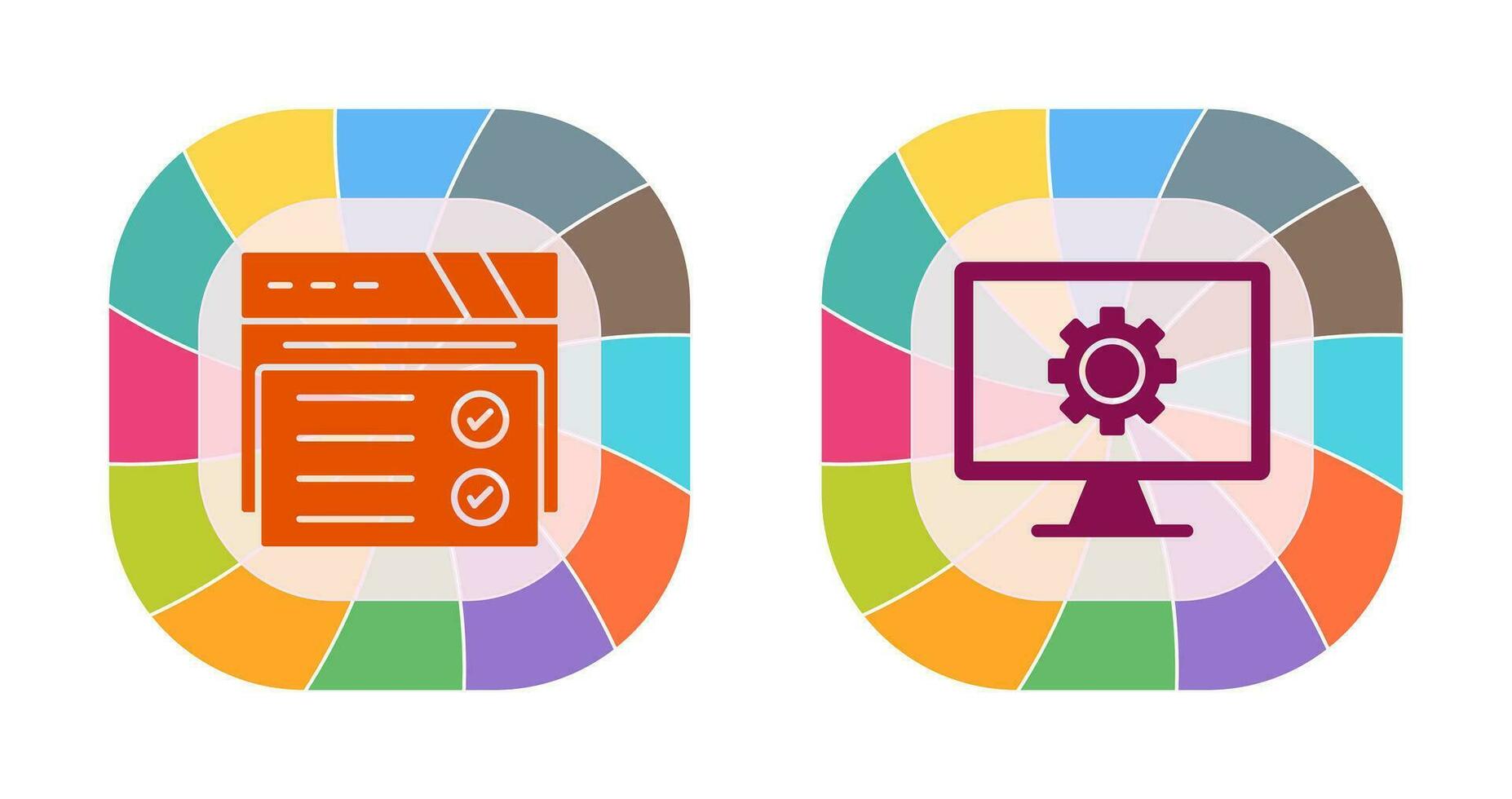 Web Browser and Monitor Screen Icon vector