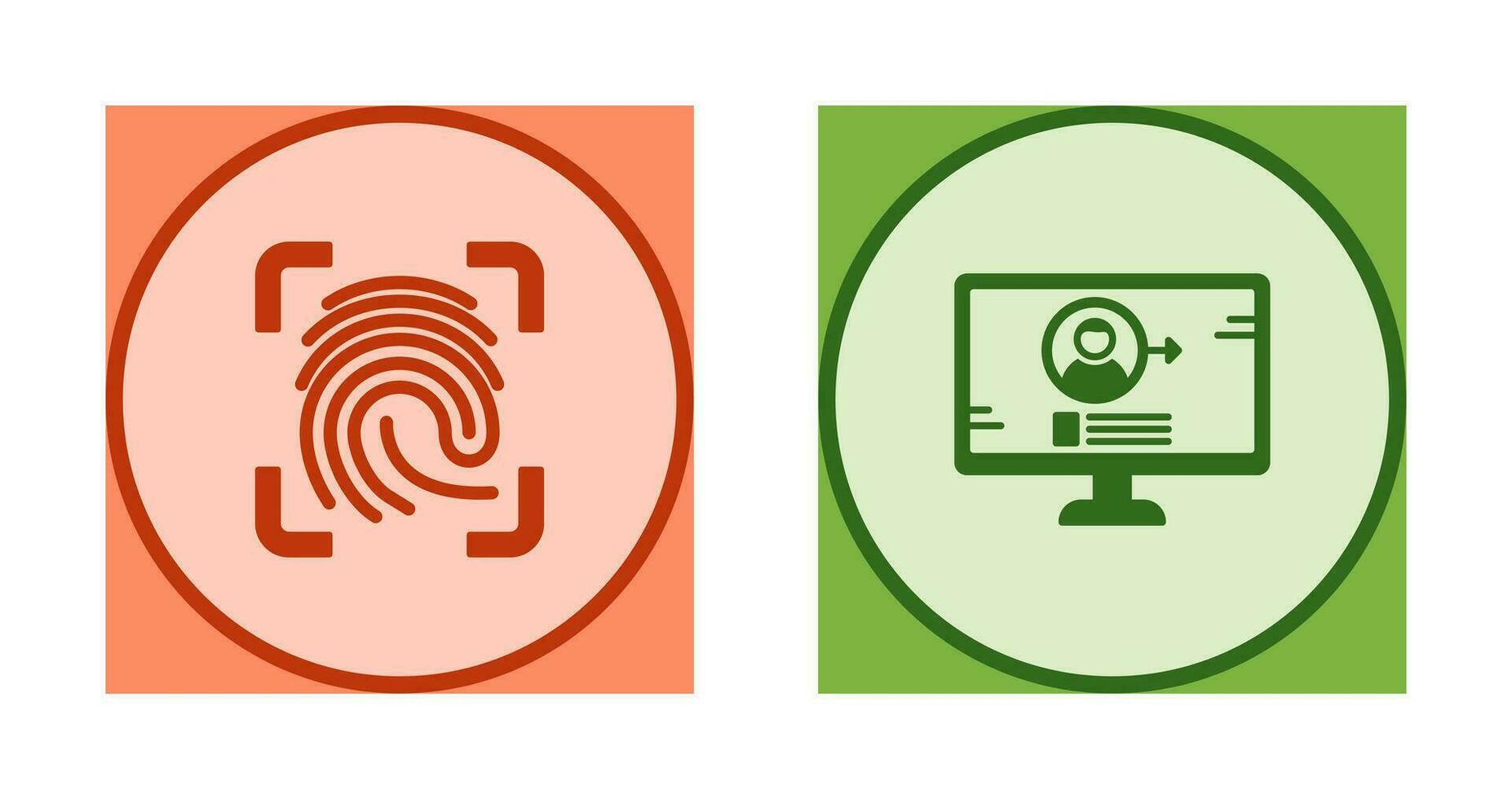 Log and Finger Print Icon vector