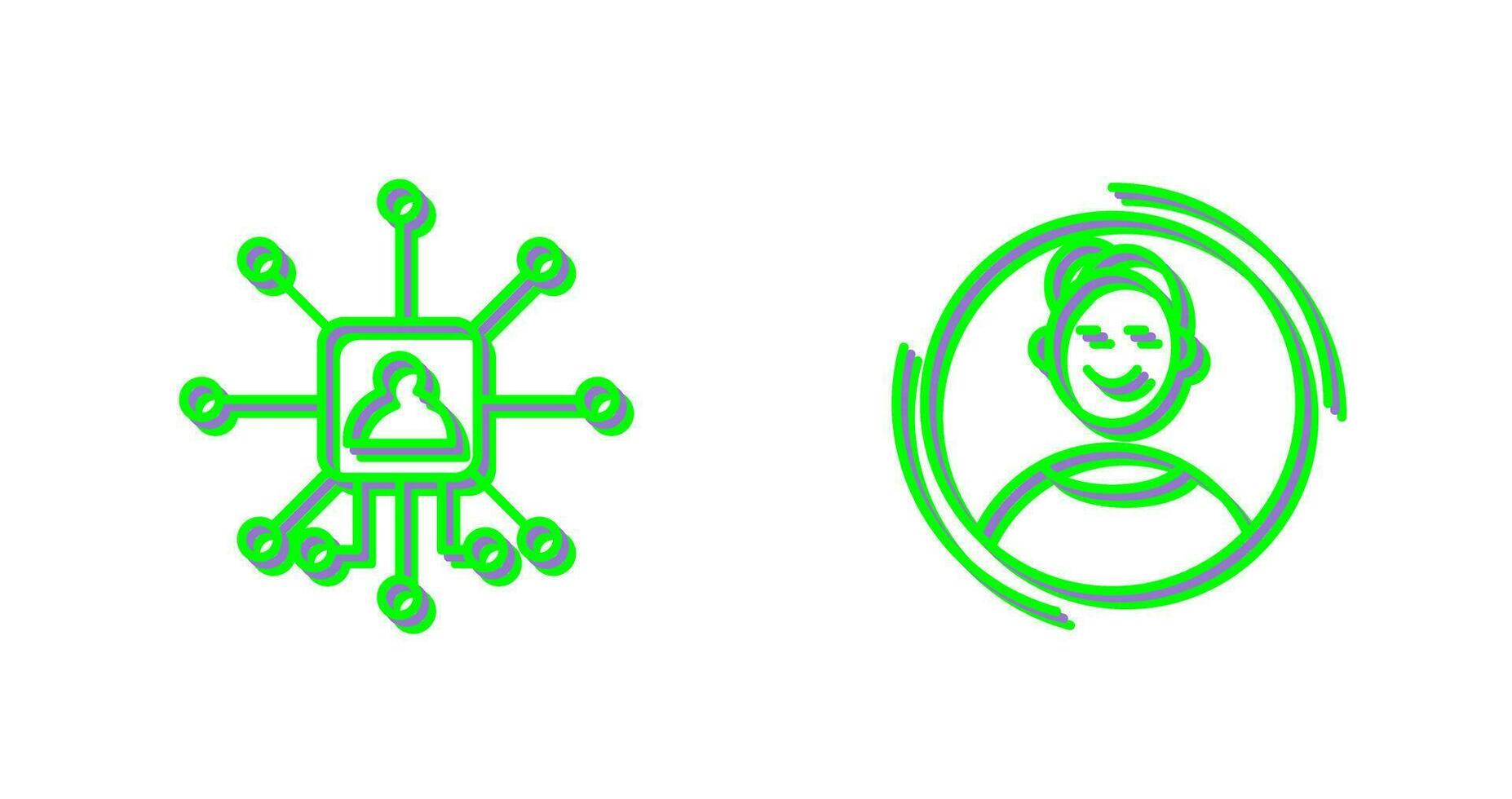 Networking and User Icon vector