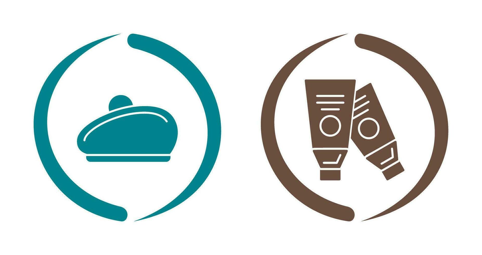 Beret and Paint Tube Icon vector