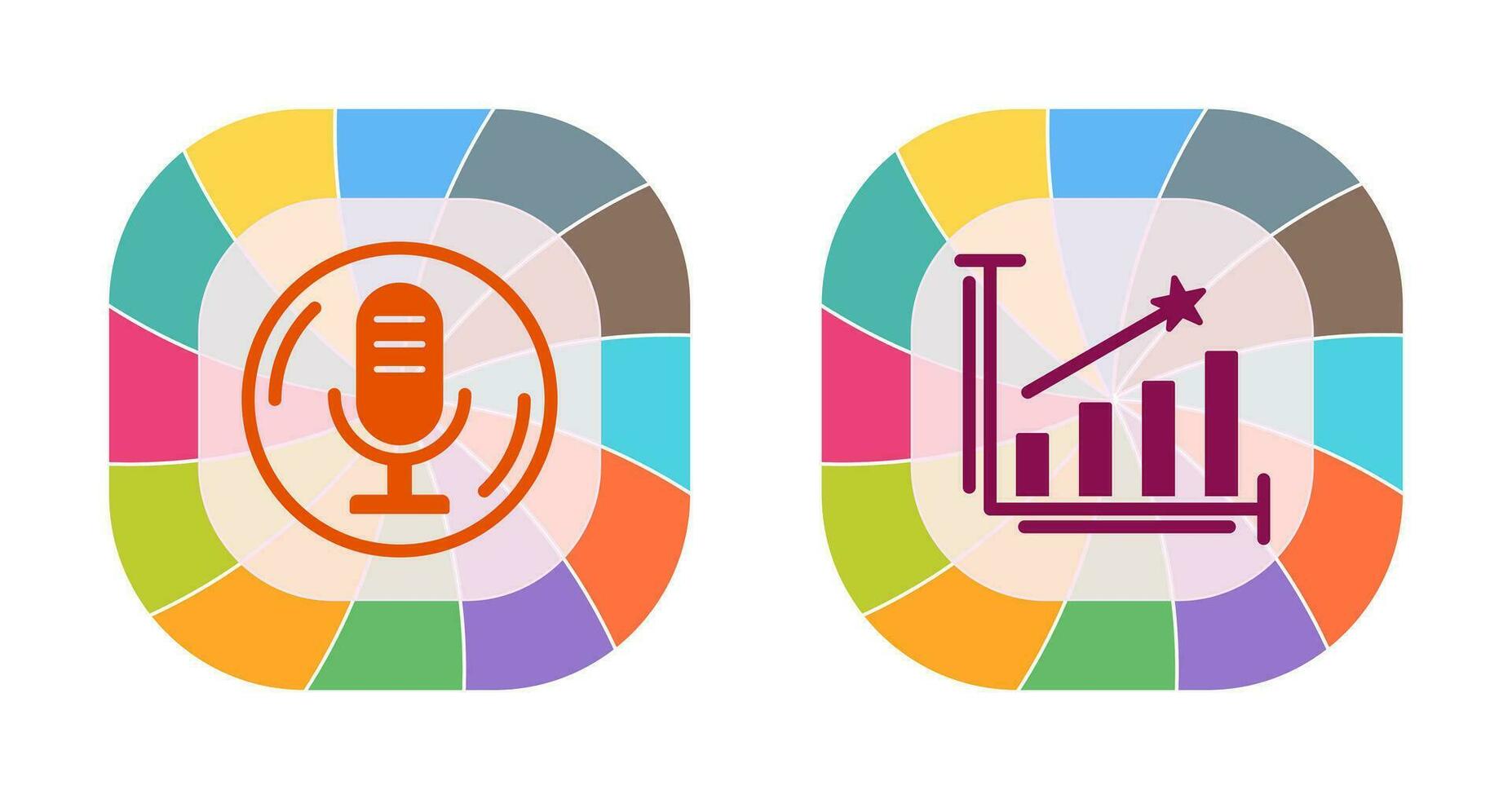 Microphone and Line Bars Icon vector