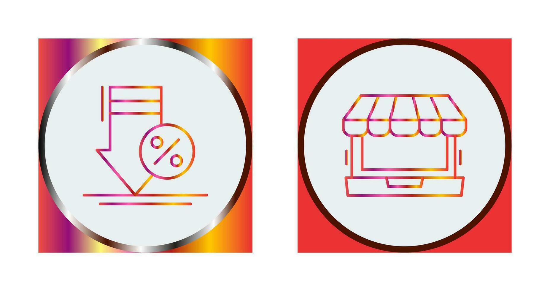 Discount and Online Shopping Icon vector