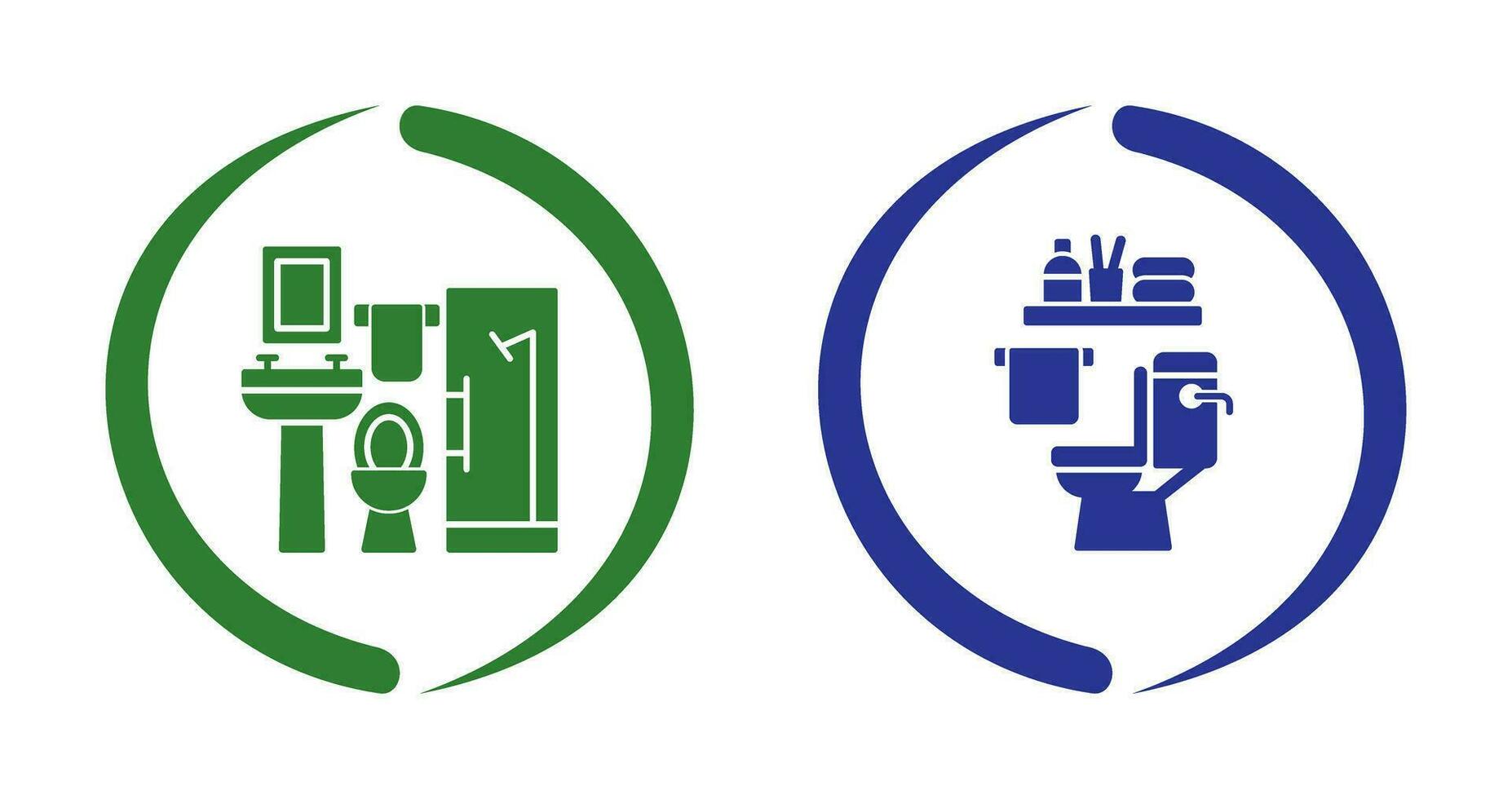 Bath and Toilet Icon vector
