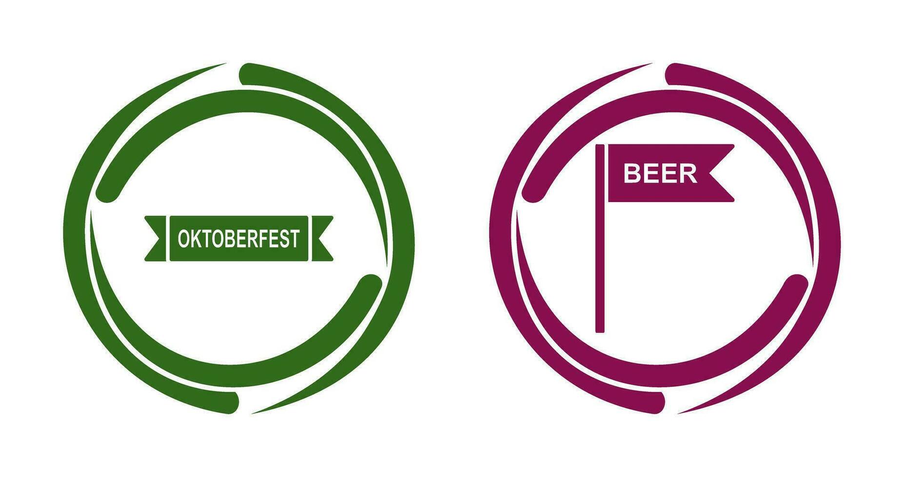 Oktoberfest Banner and Signboard Icon vector